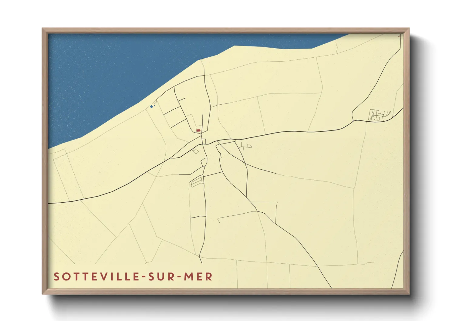 Une affiche de carte sur Sotteville-sur-Mer