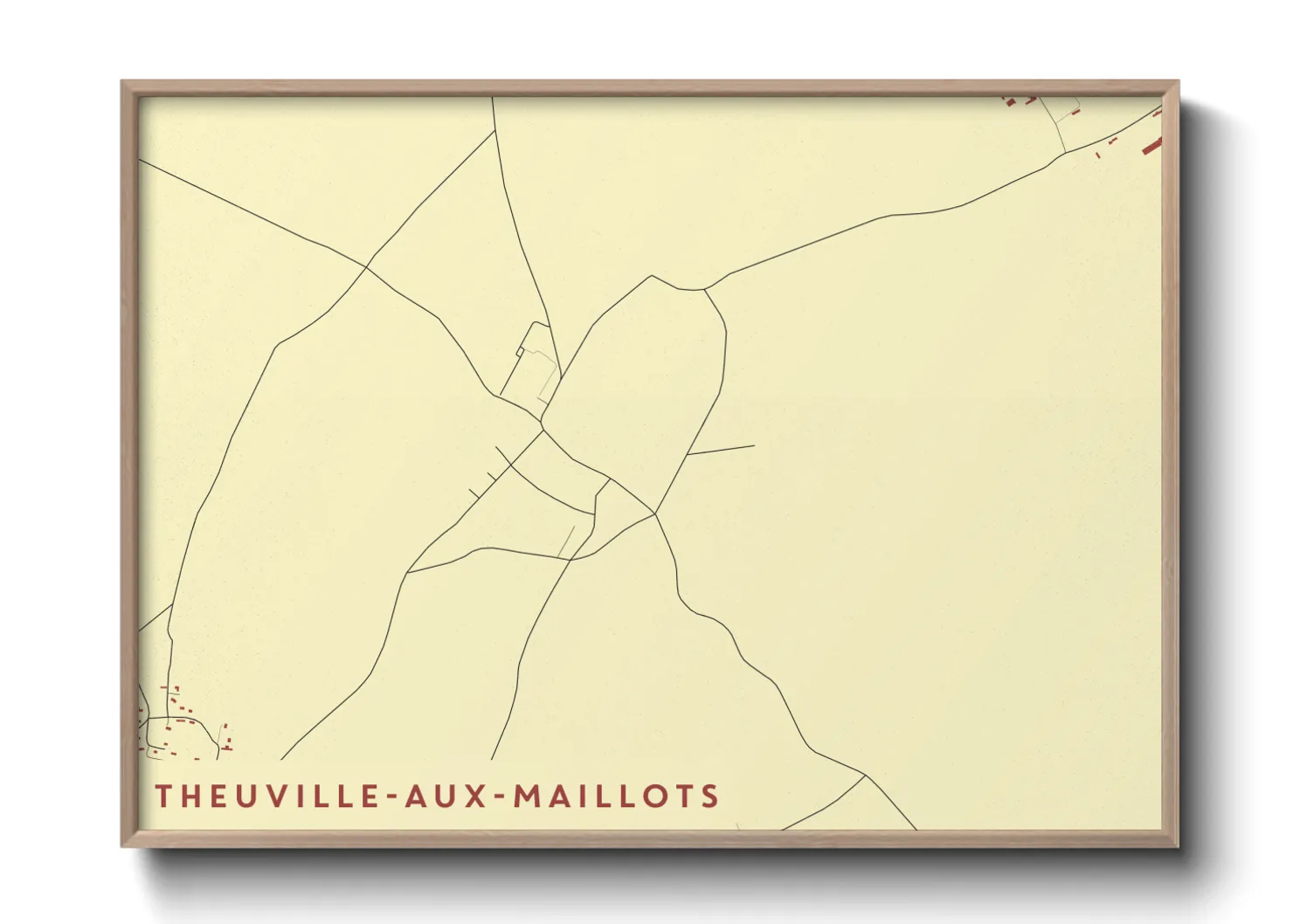 Une affiche de carte sur Theuville-aux-Maillots