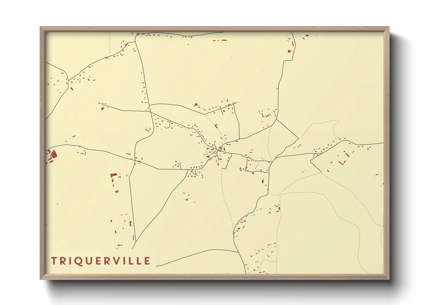 Une affiche de carte sur Triquerville