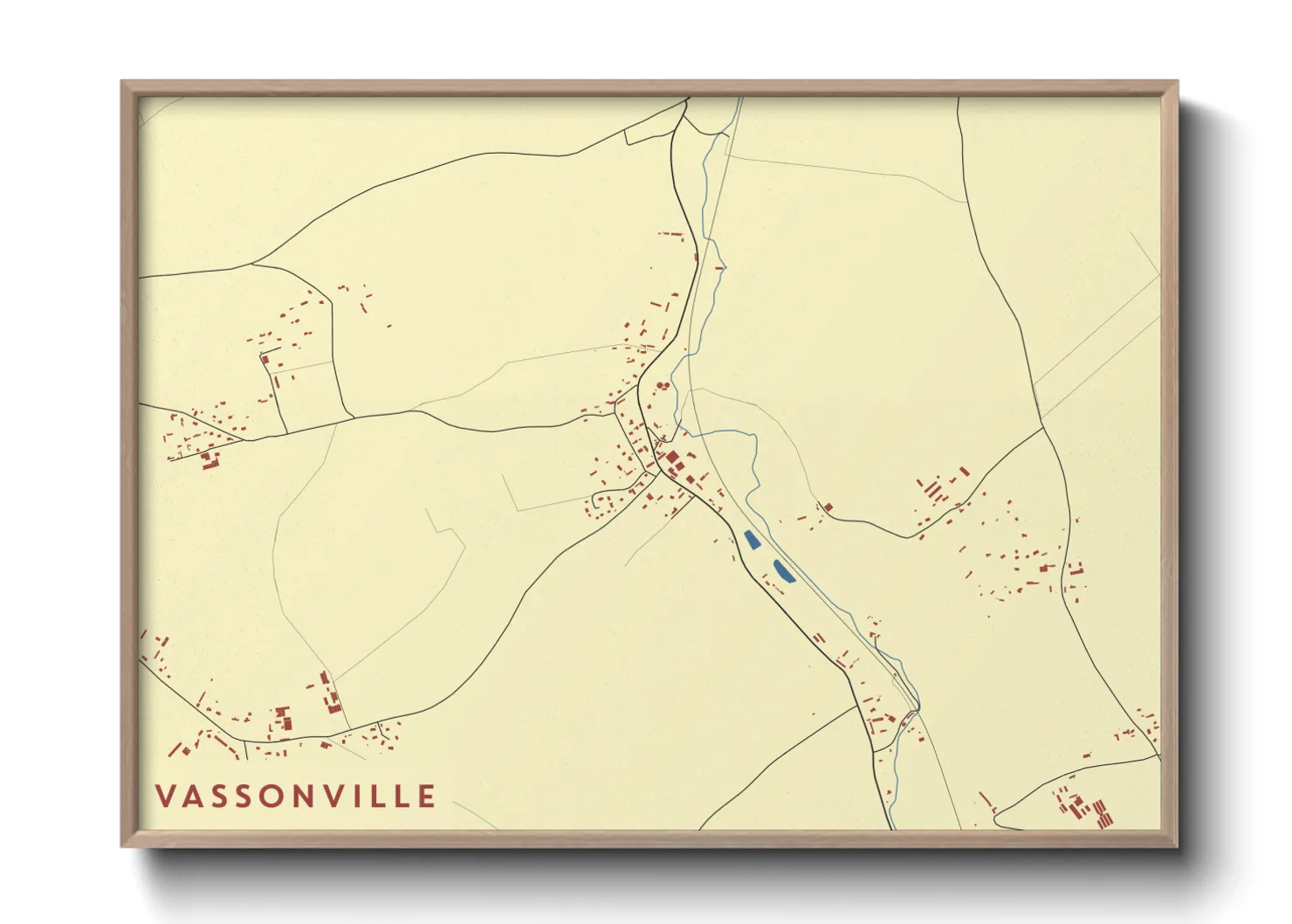 Une affiche de carte sur Vassonville