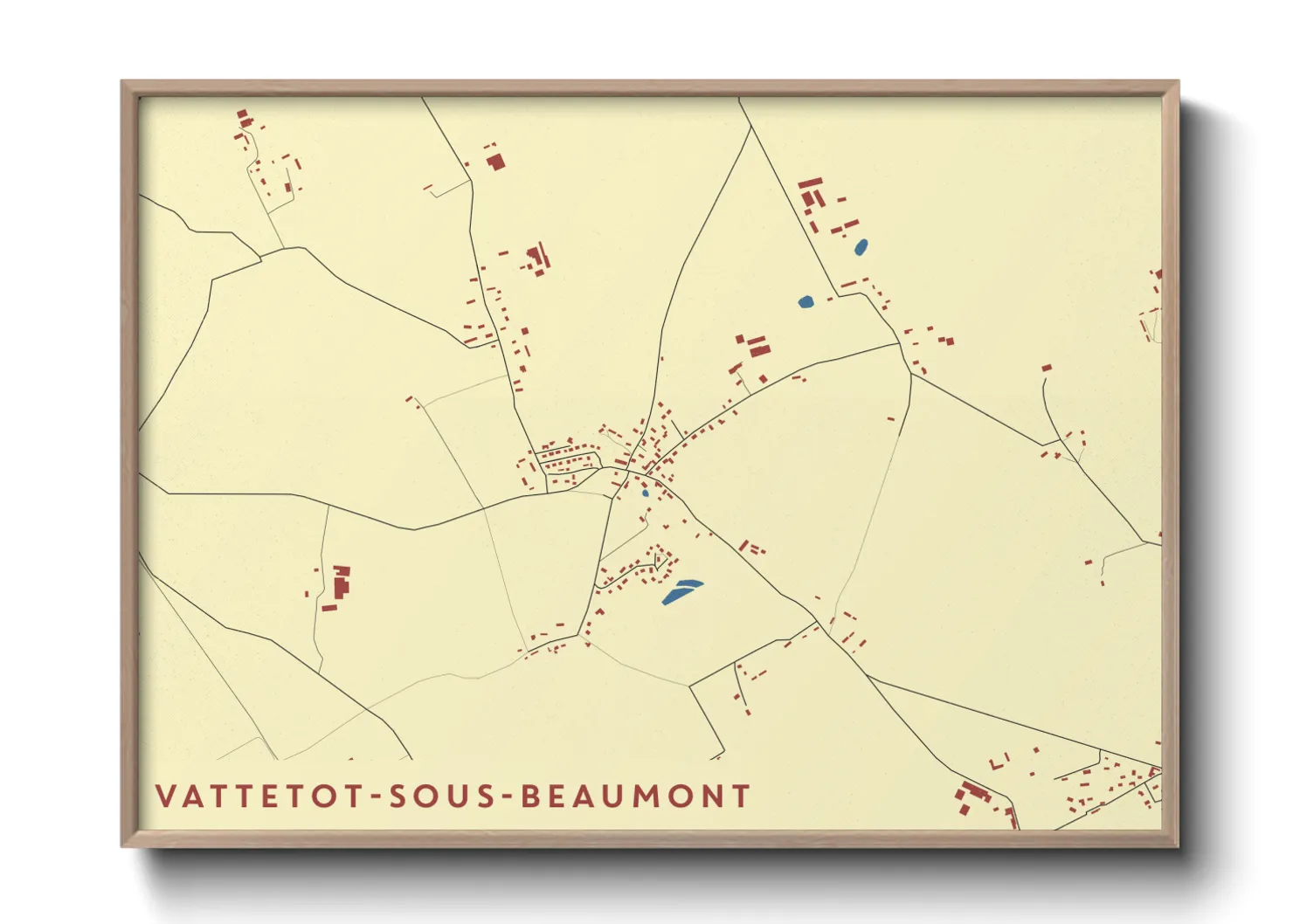Une affiche de carte sur Vattetot-sous-Beaumont