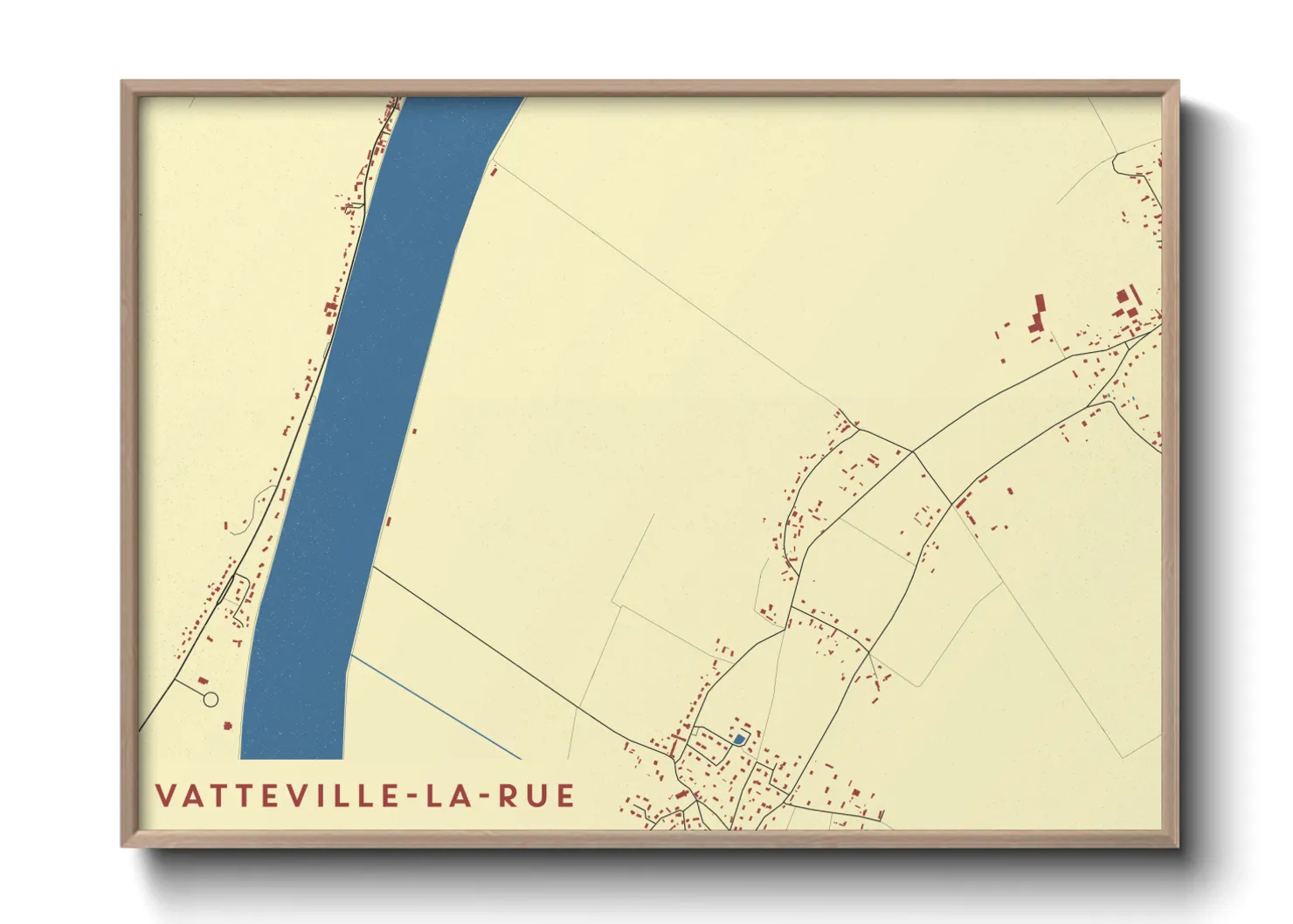 Une affiche de carte sur Vatteville-la-Rue