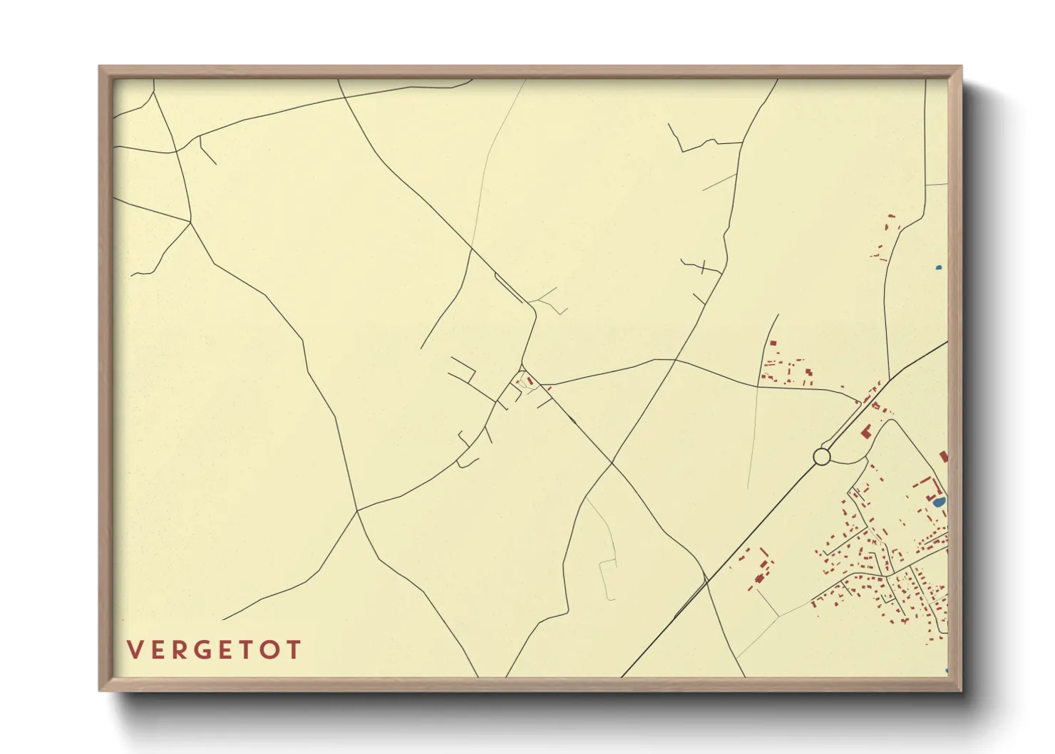 Une affiche de carte sur Vergetot