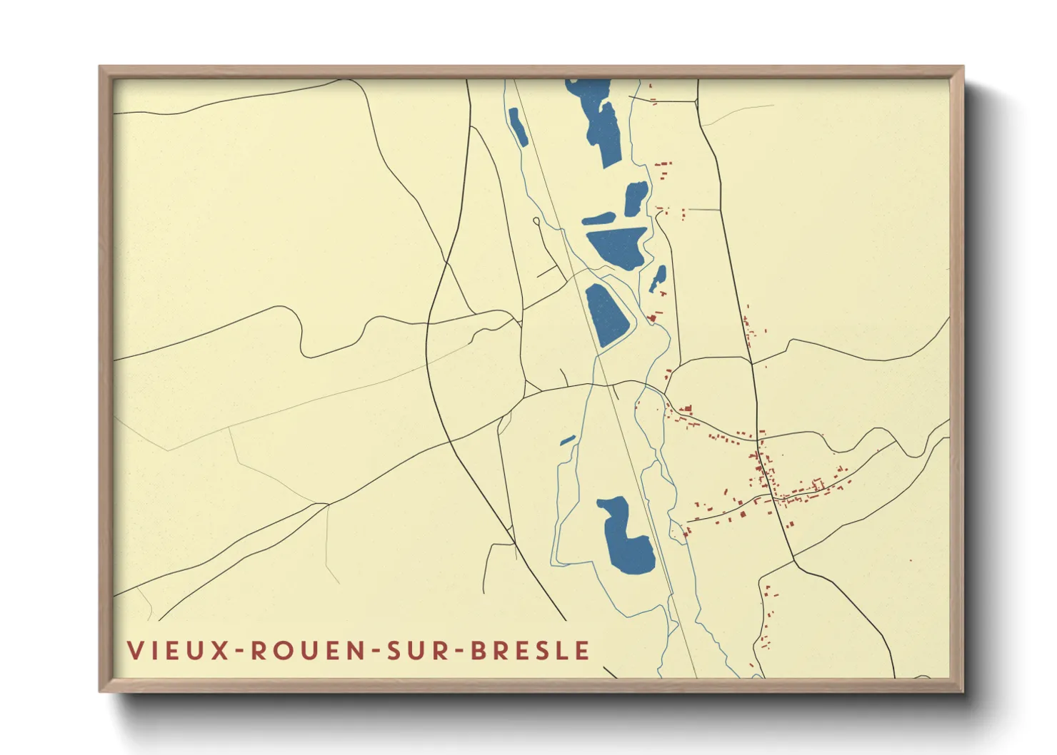 Une affiche de carte sur Vieux-Rouen-sur-Bresle