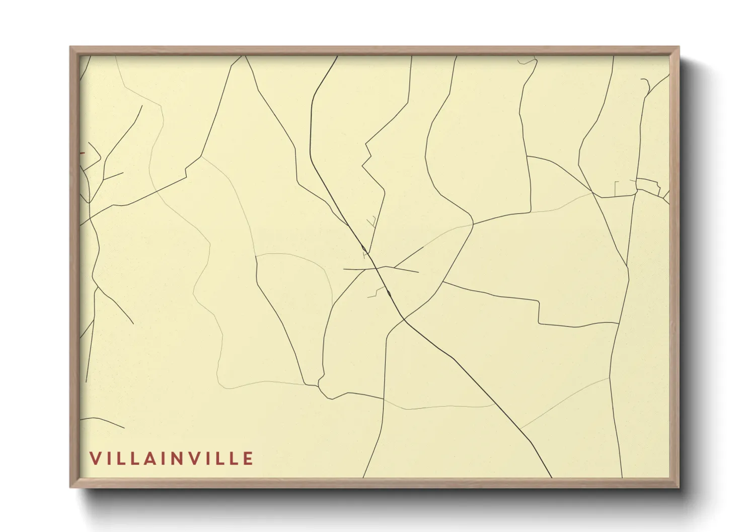 Une affiche de carte sur Villainville
