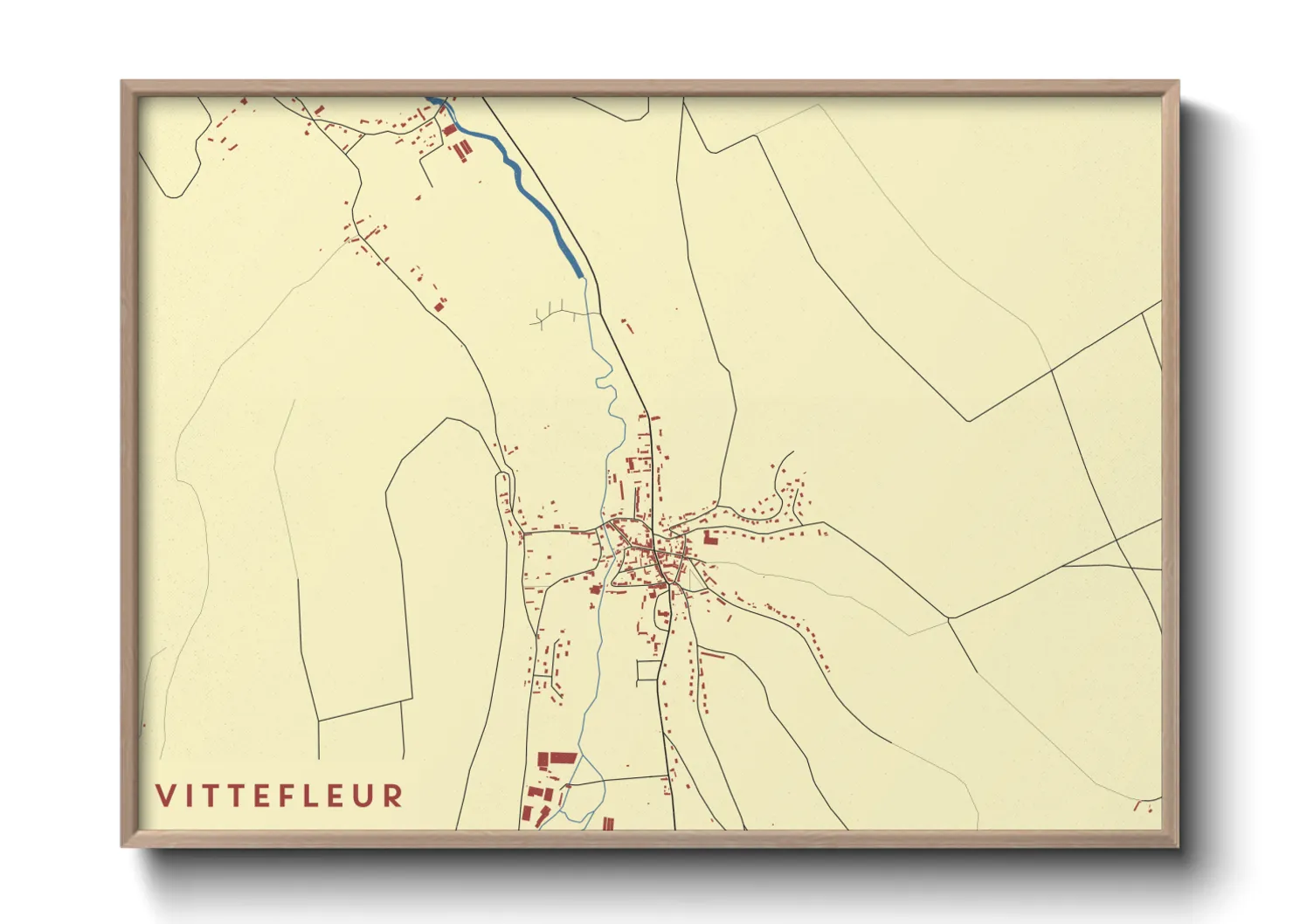 Une affiche de carte sur Vittefleur