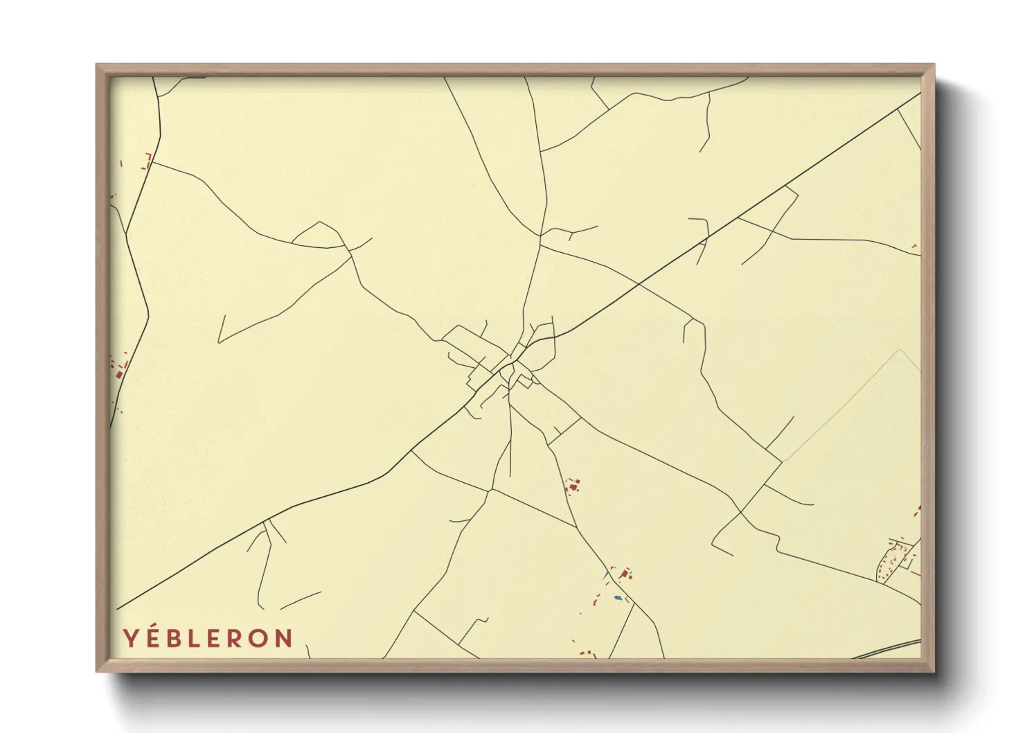 Une affiche de carte sur Yébleron