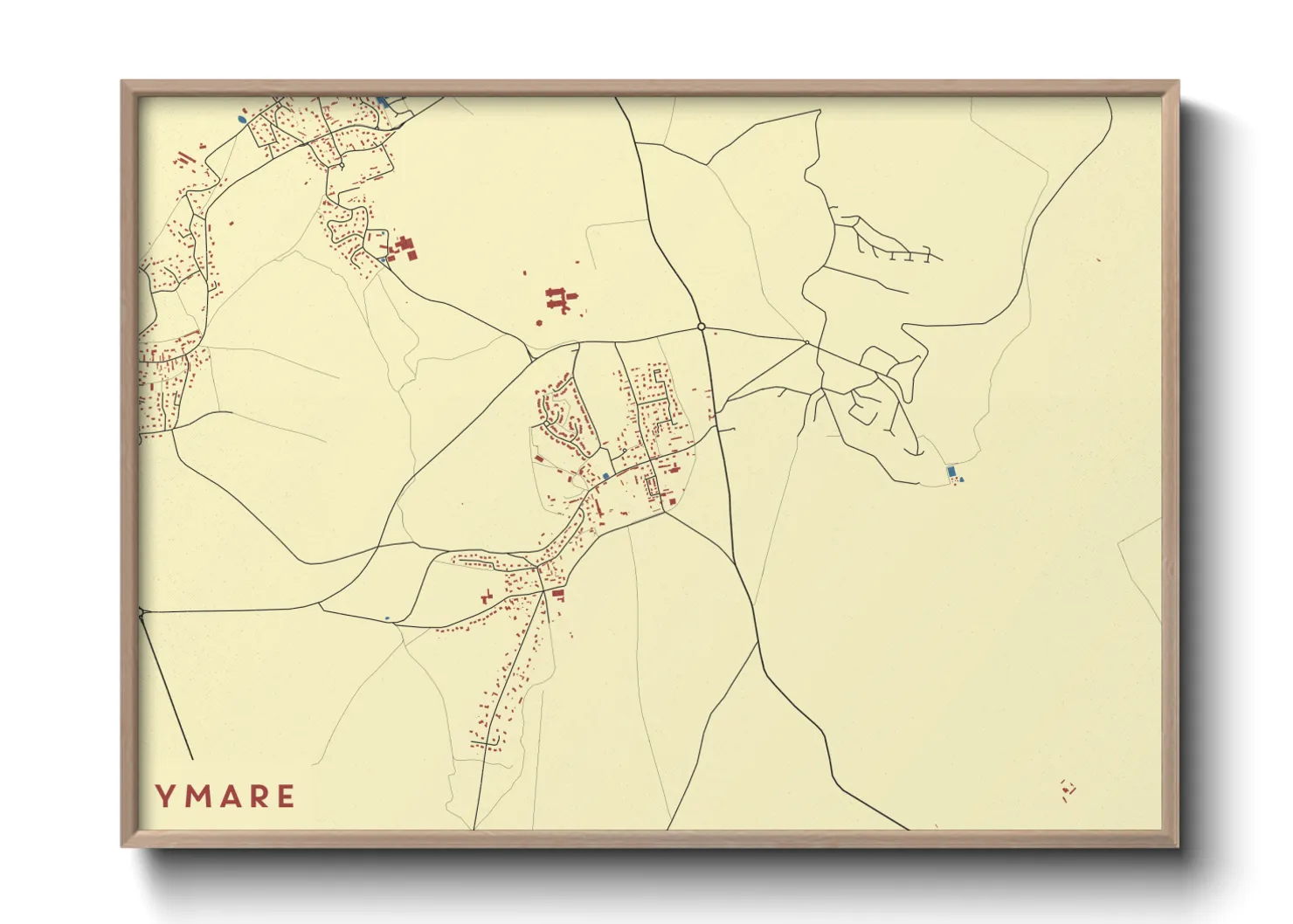 Une affiche de carte sur Ymare
