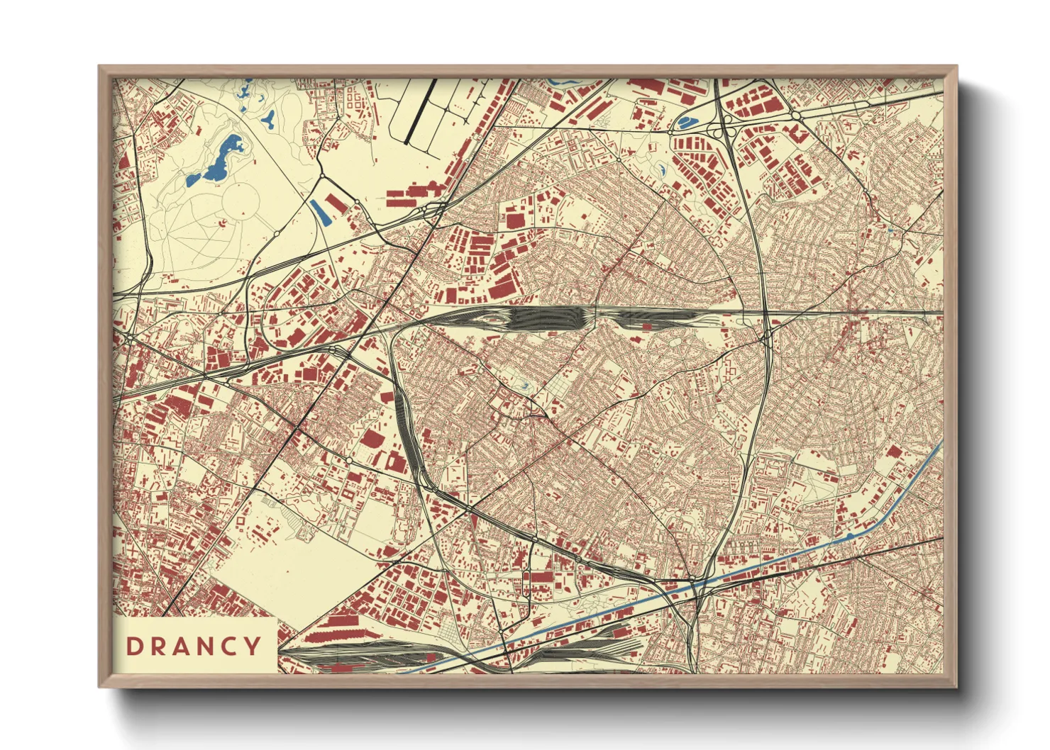 Une affiche de carte sur Drancy