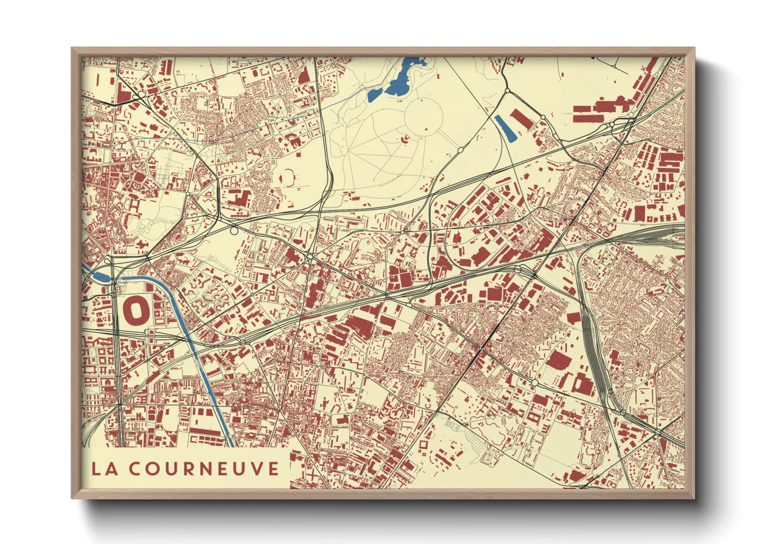 Une affiche de carte sur La Courneuve