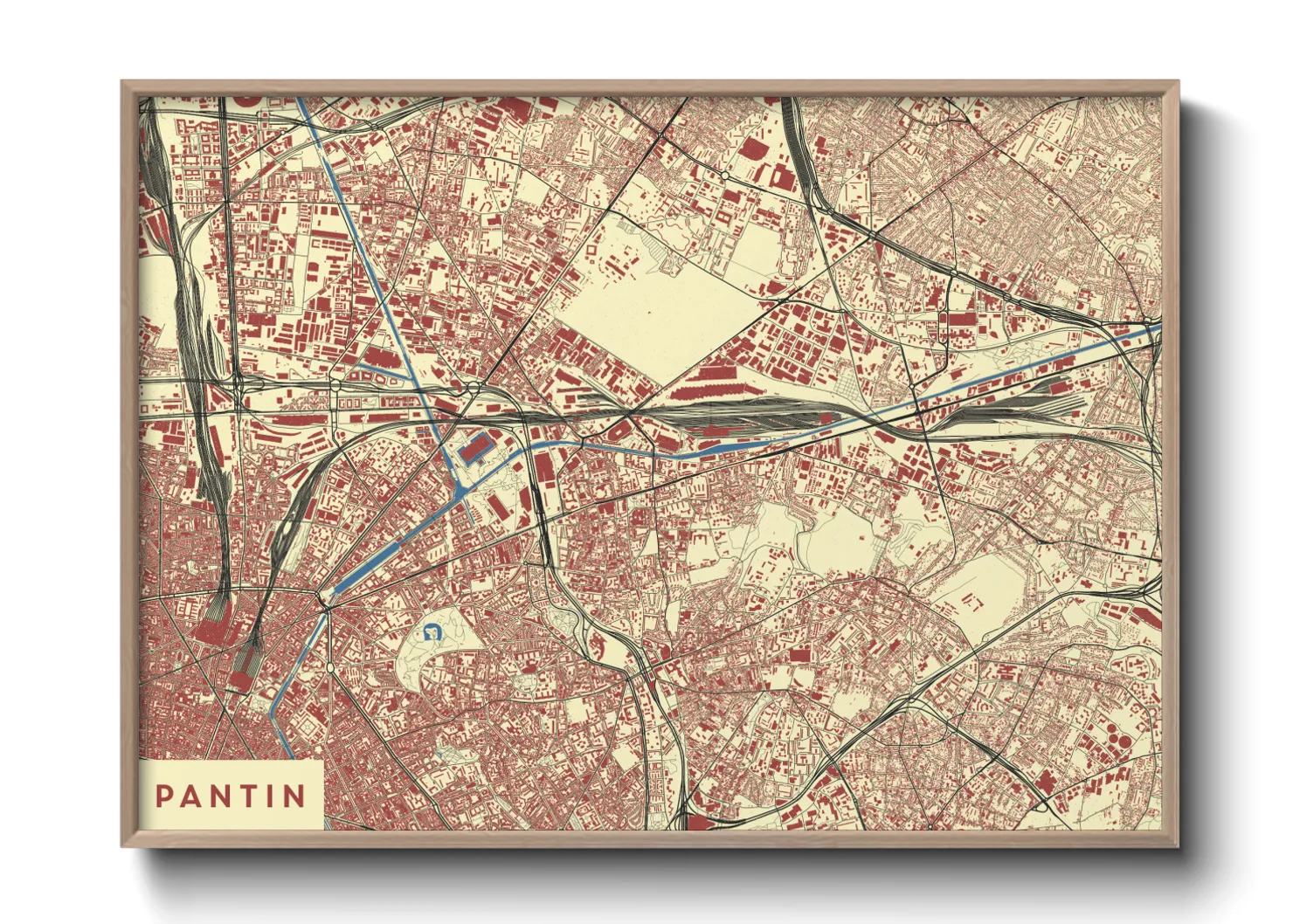Une affiche de carte sur Pantin