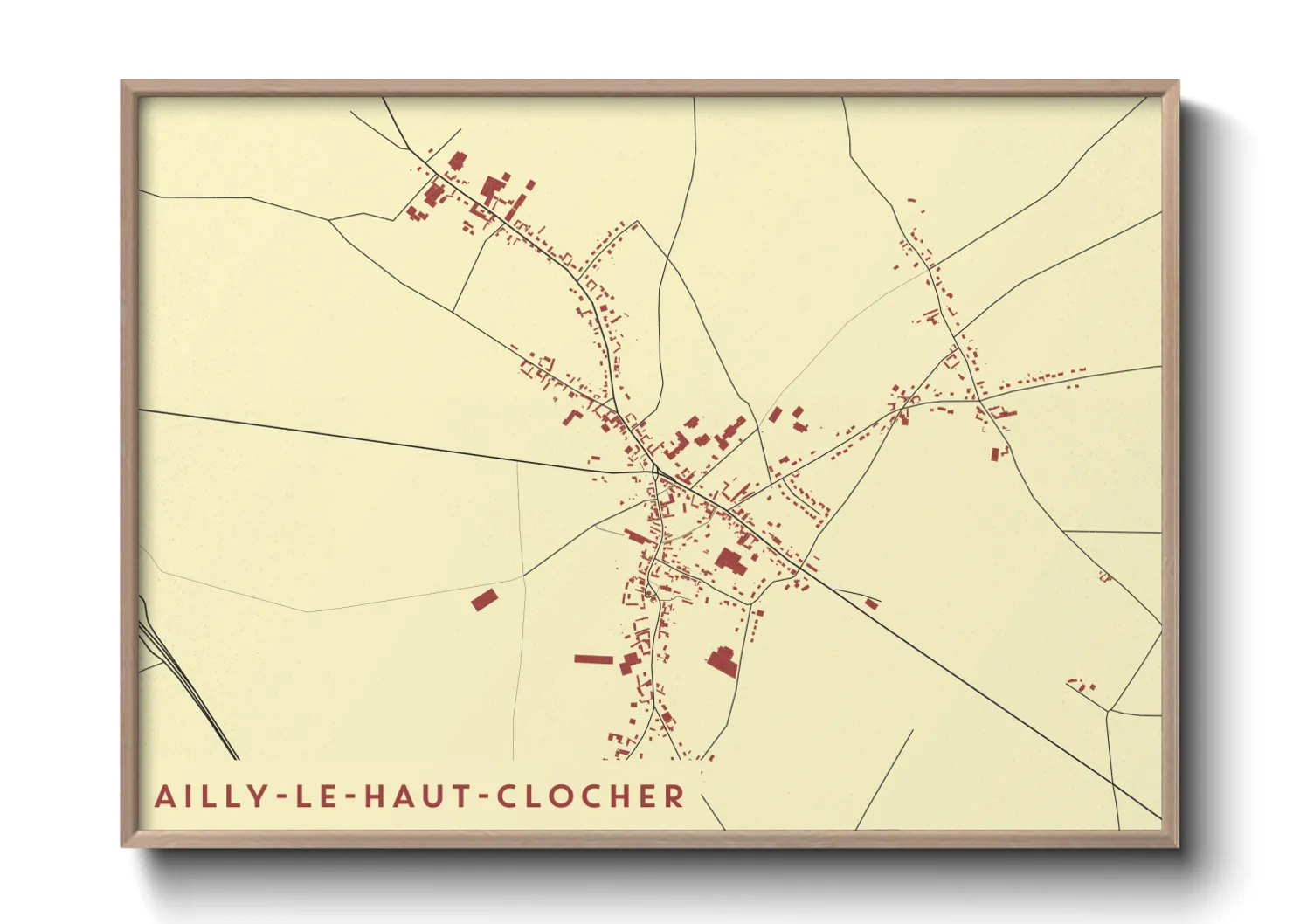 Une affiche de carte sur Ailly-le-Haut-Clocher