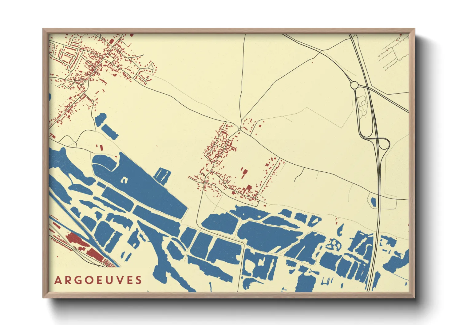 Une affiche de carte sur Argoeuves