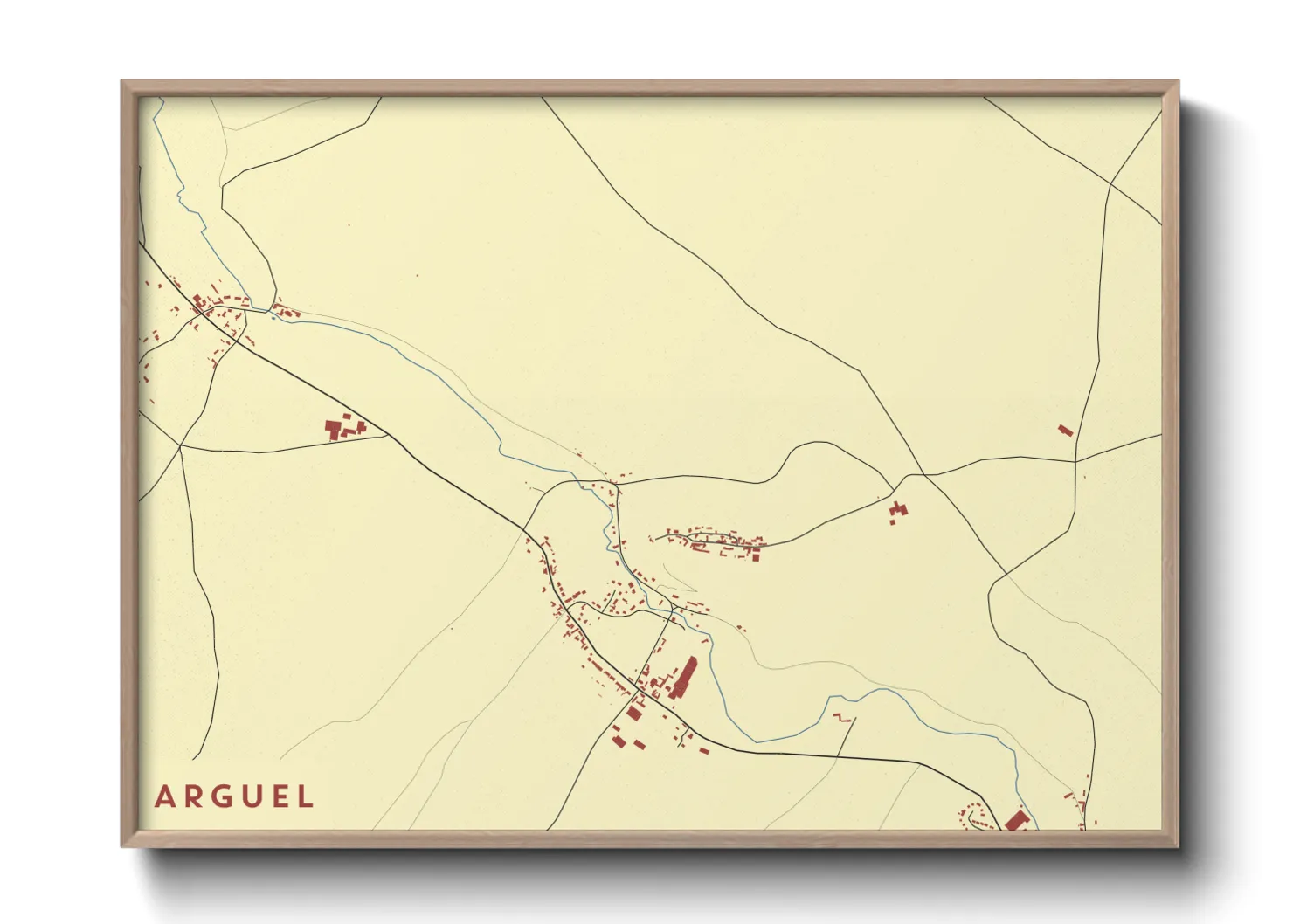 Une affiche de carte sur Arguel