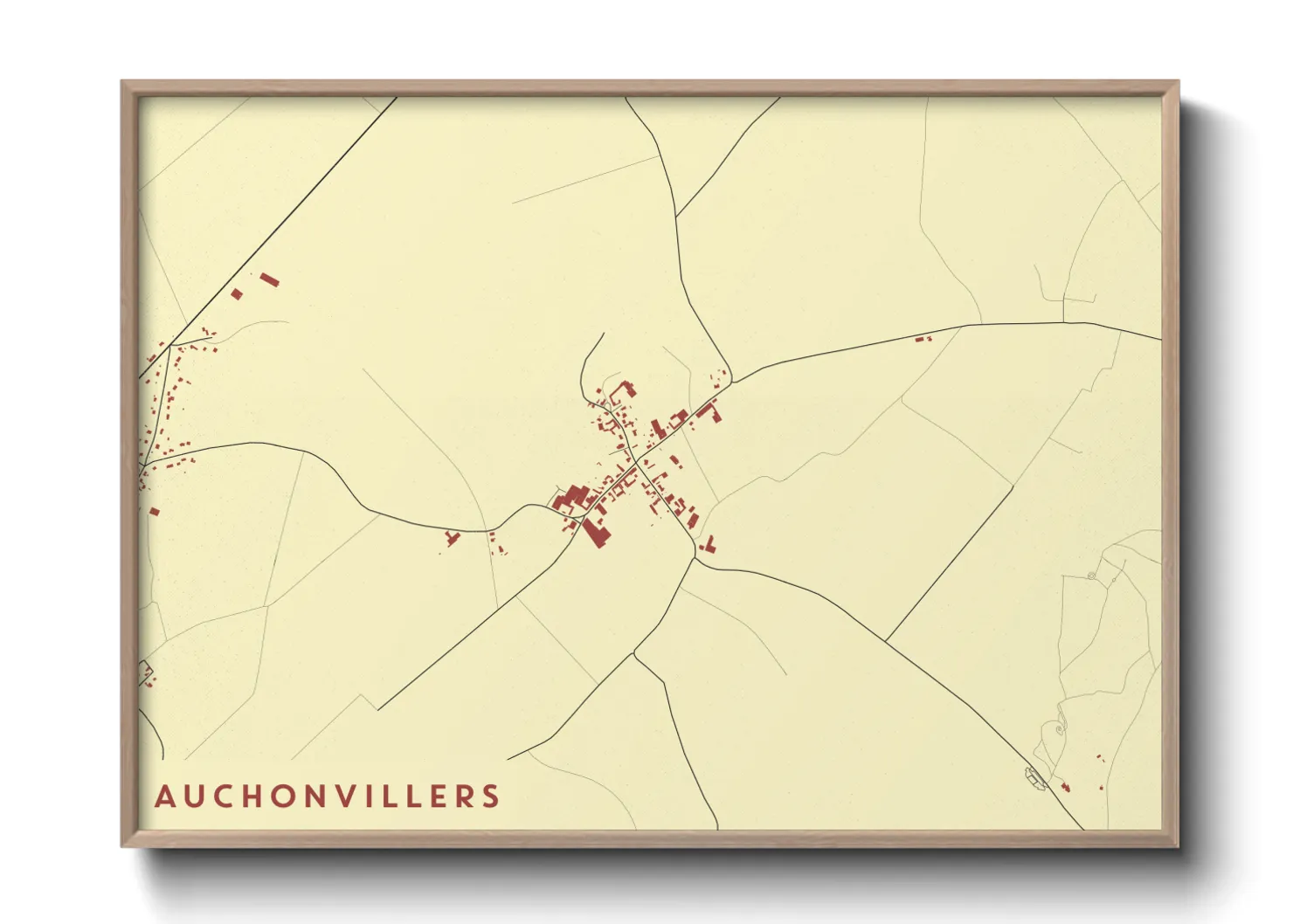 Une affiche de carte sur Auchonvillers