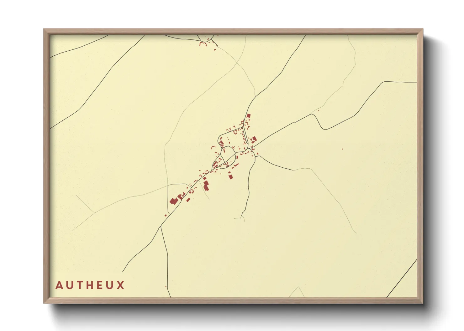 Une affiche de carte sur Autheux