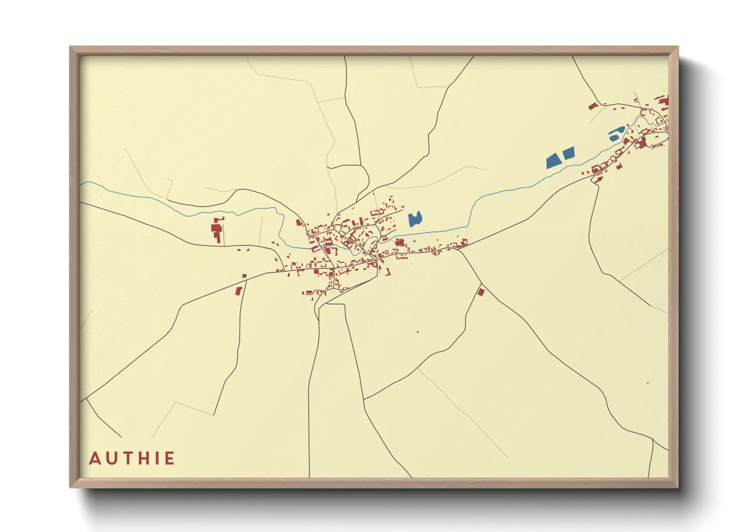 Une affiche de carte sur Authie