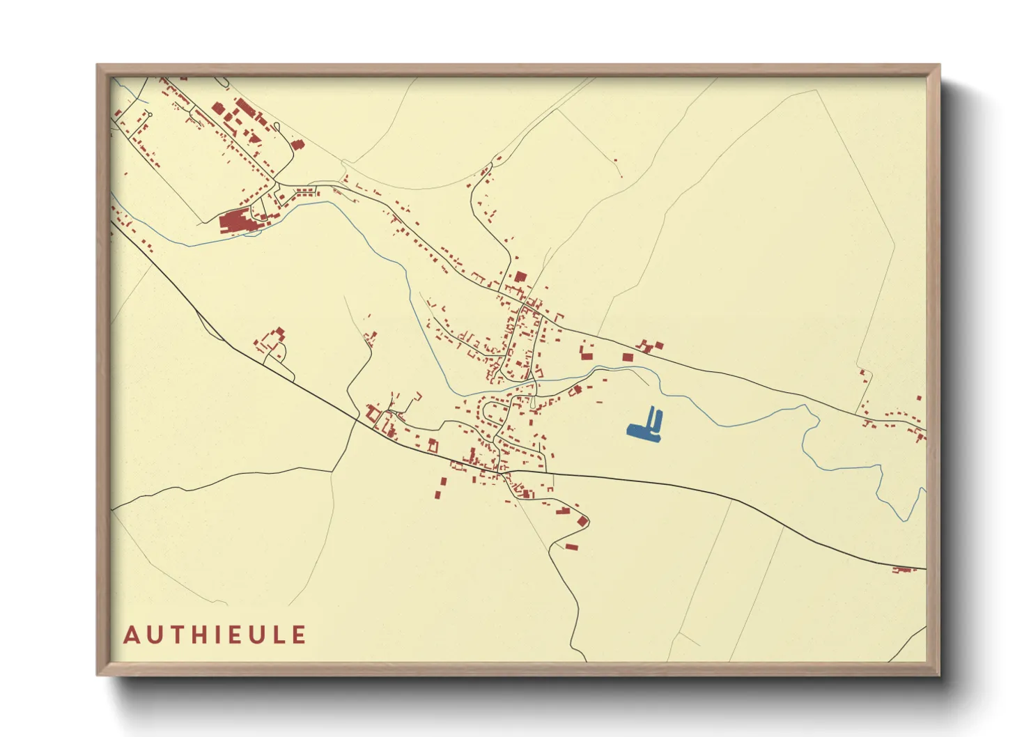 Une affiche de carte sur Authieule
