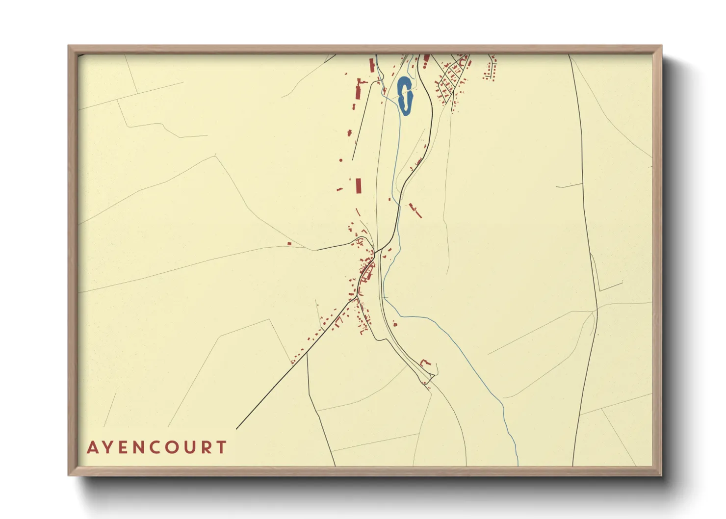 Une affiche de carte sur Ayencourt