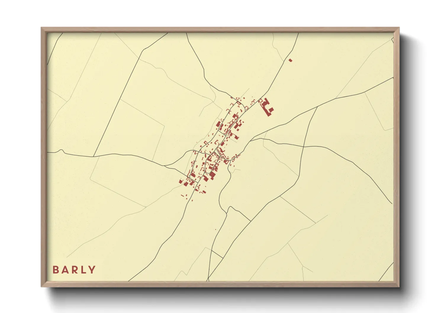 Une affiche de carte sur Barly