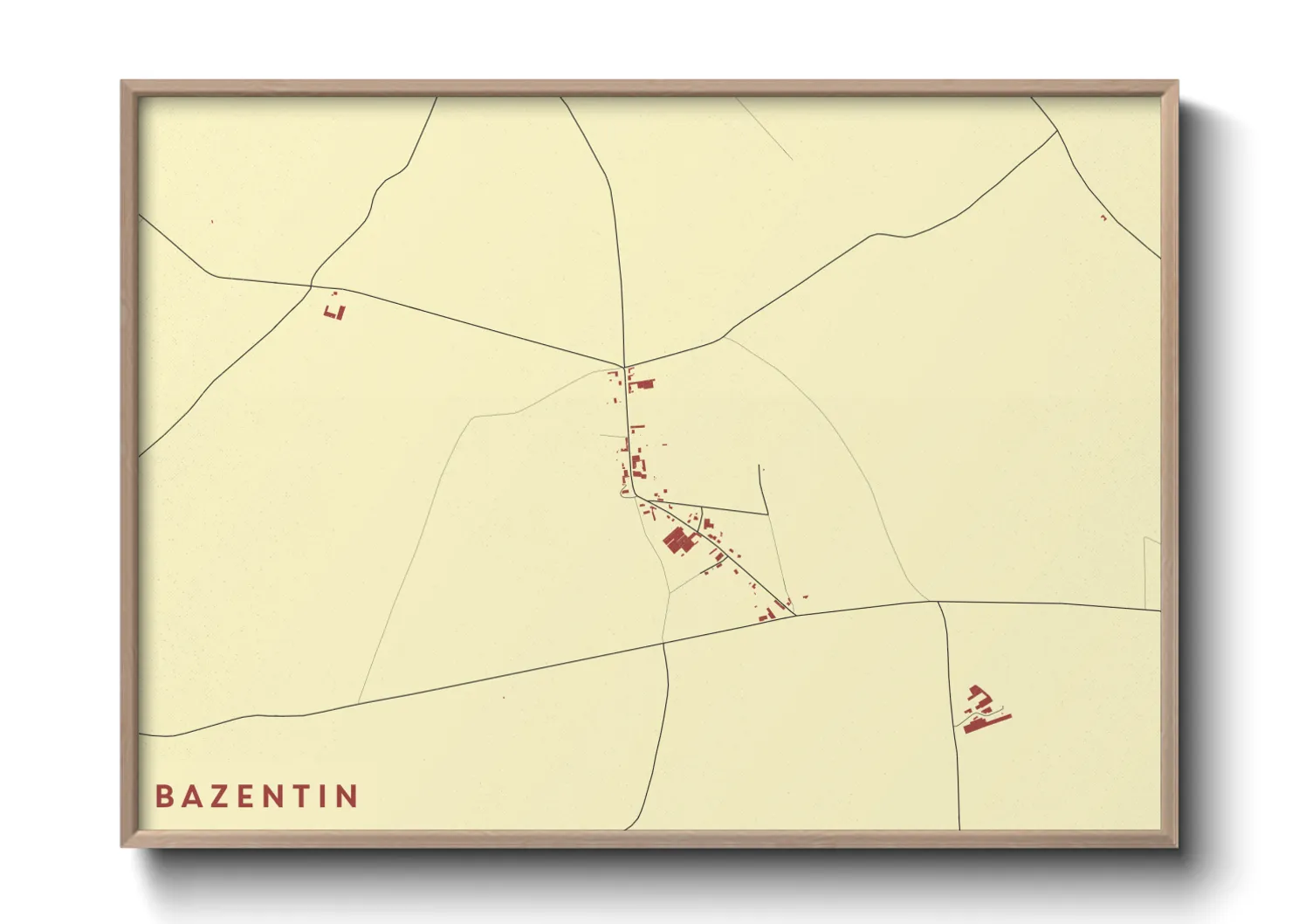 Une affiche de carte sur Bazentin