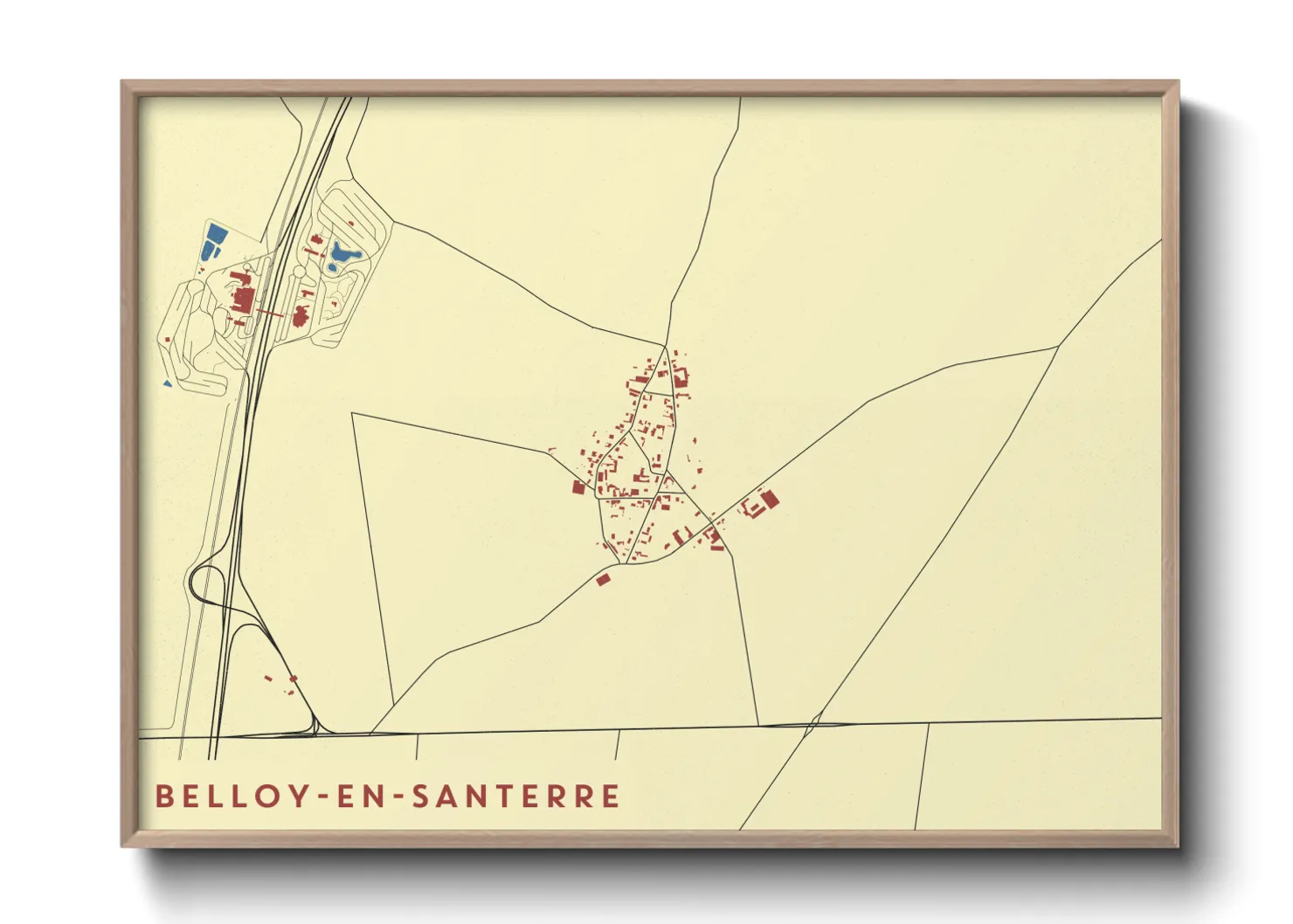 Une affiche de carte sur Belloy-en-Santerre