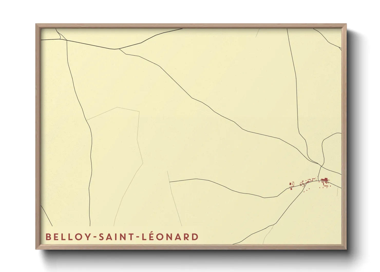 Une affiche de carte sur Belloy-Saint-Léonard