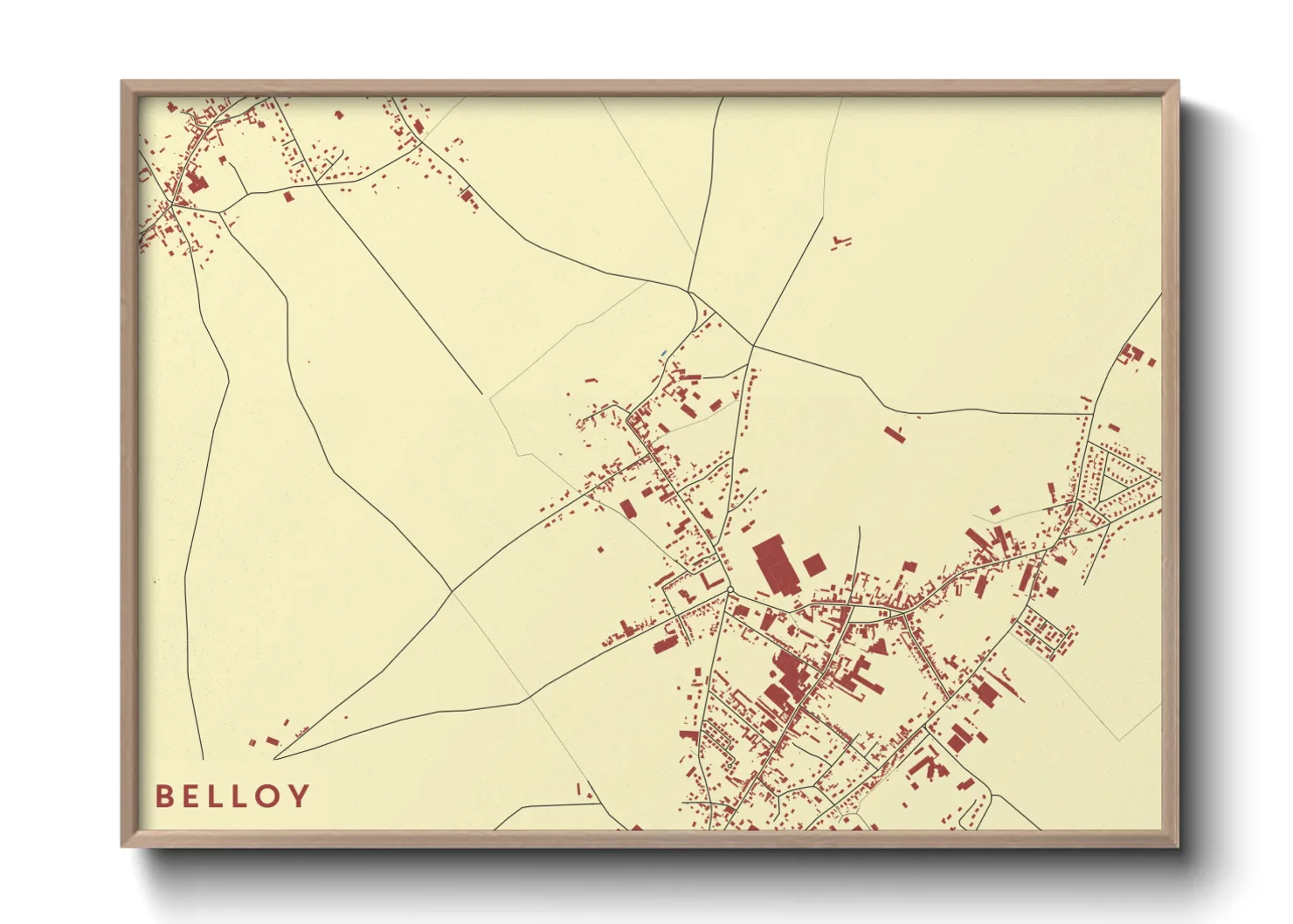 Une affiche de carte sur Belloy