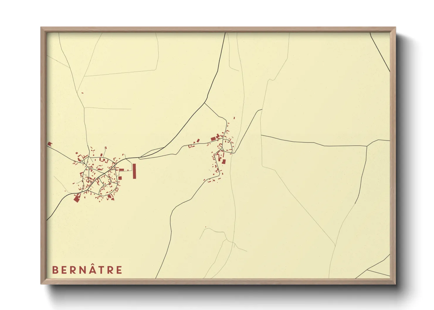 Une affiche de carte sur Bernâtre