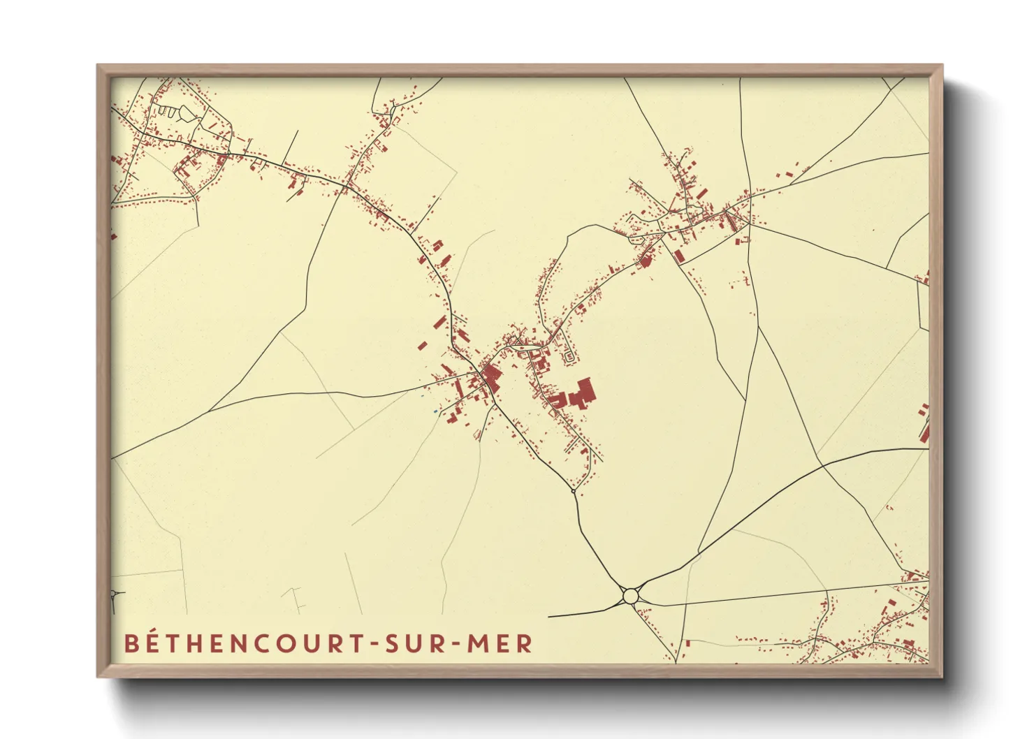 Une affiche de carte sur Béthencourt-sur-Mer