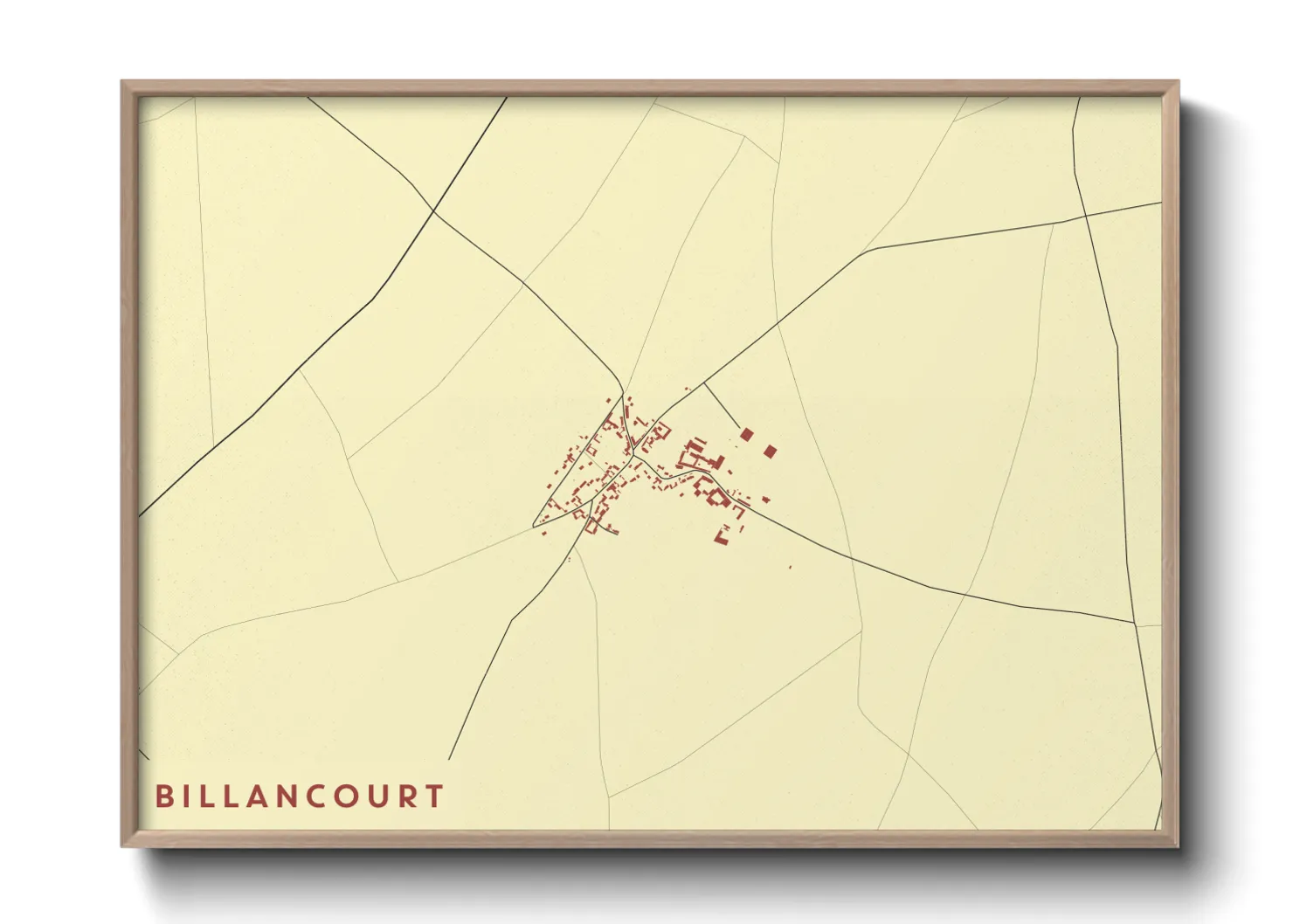 Une affiche de carte sur Billancourt