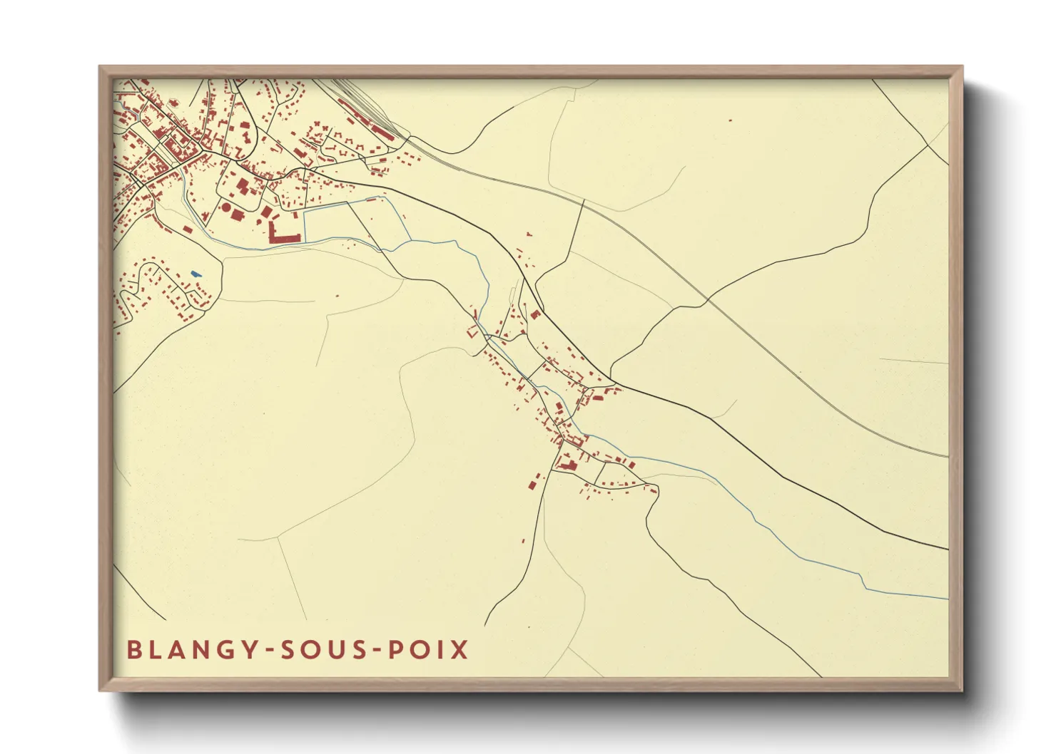 Une affiche de carte sur Blangy-sous-Poix