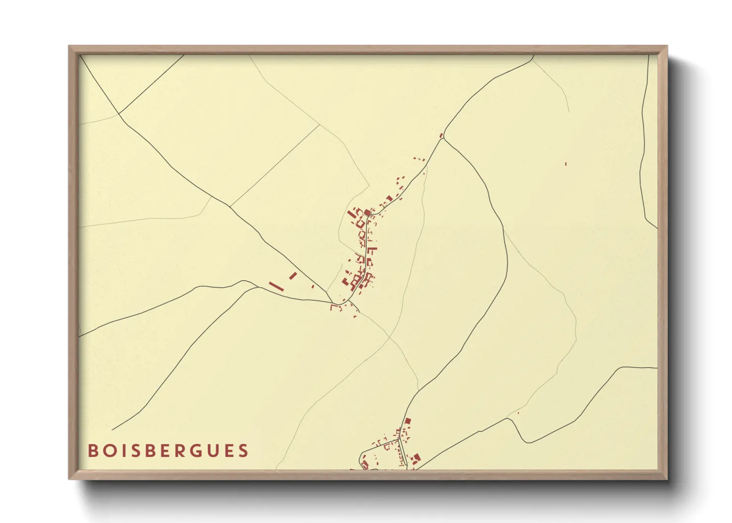 Une affiche de carte sur Boisbergues