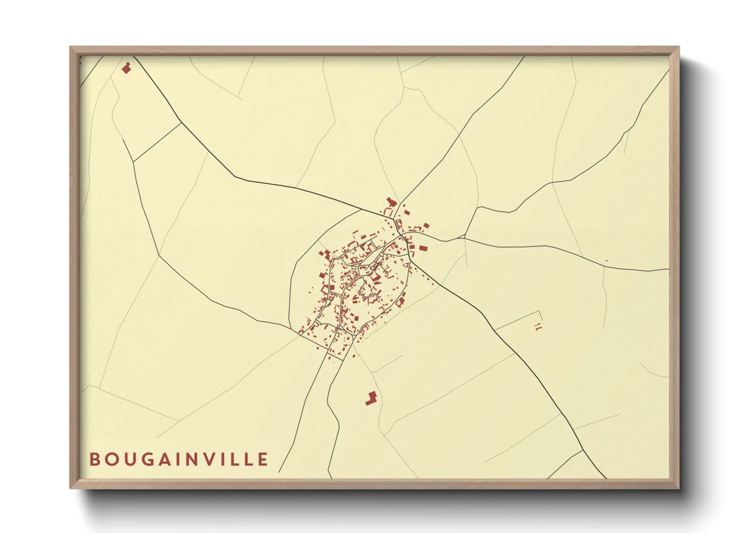 Une affiche de carte sur Bougainville