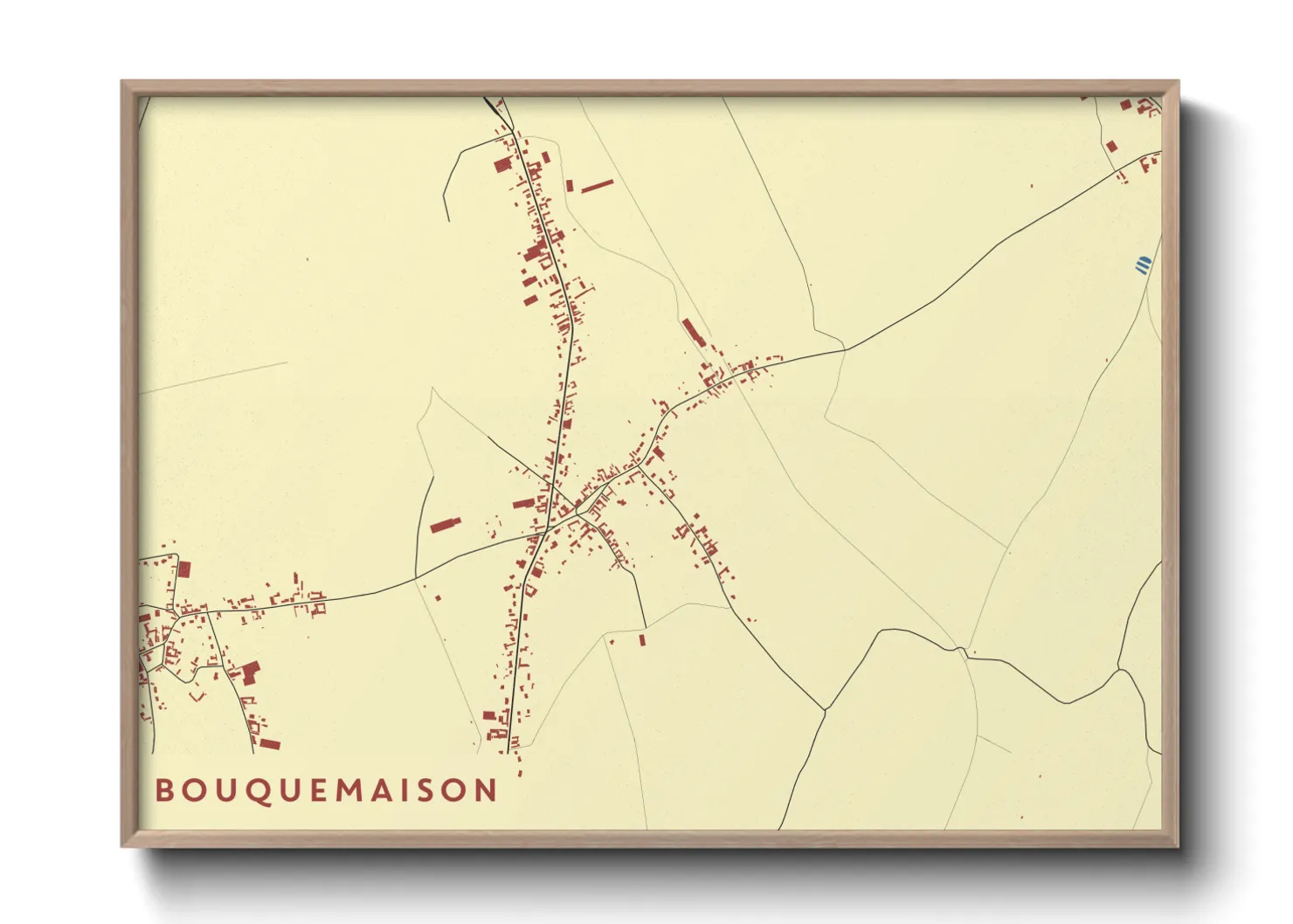 Une affiche de carte sur Bouquemaison