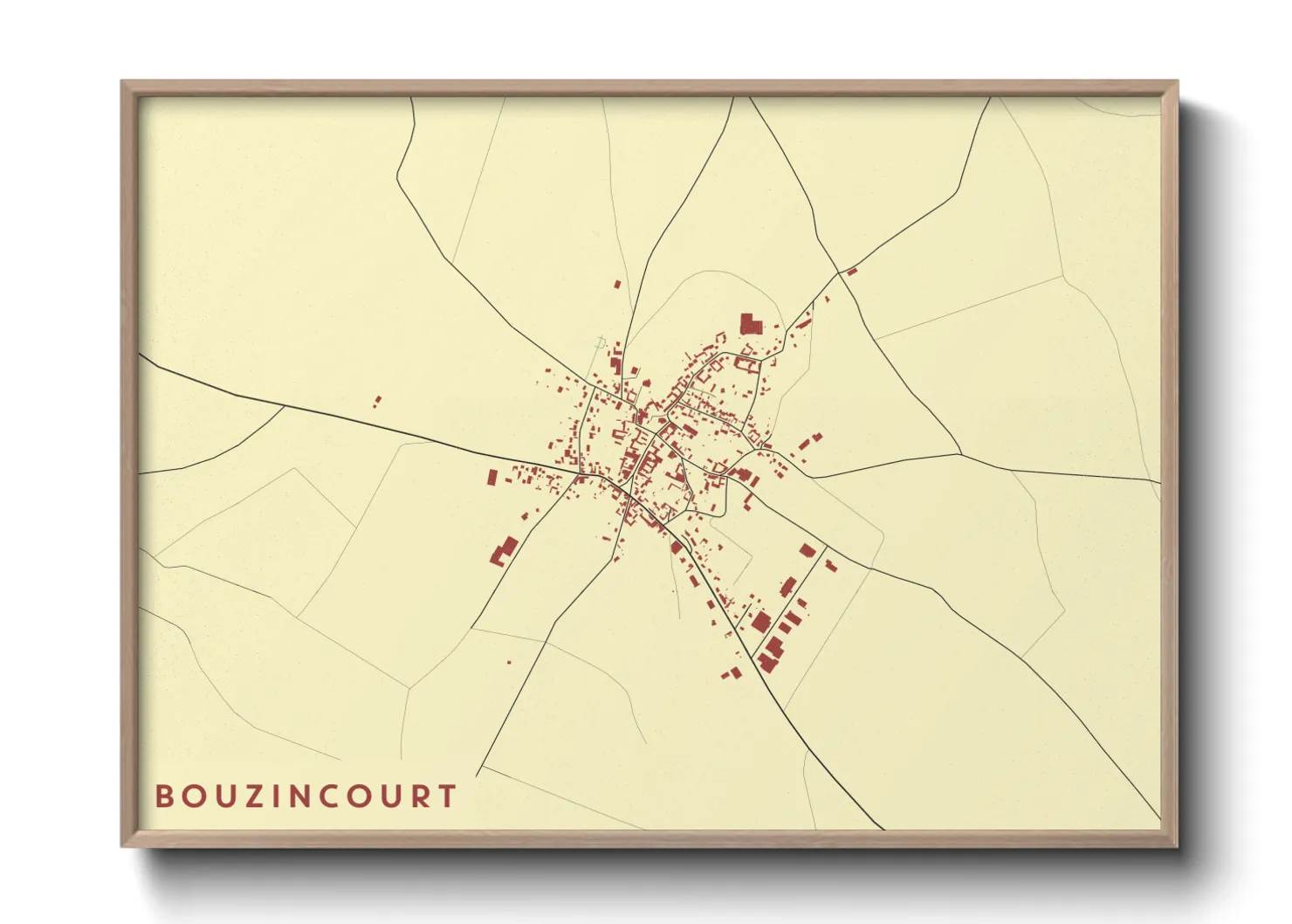 Une affiche de carte sur Bouzincourt