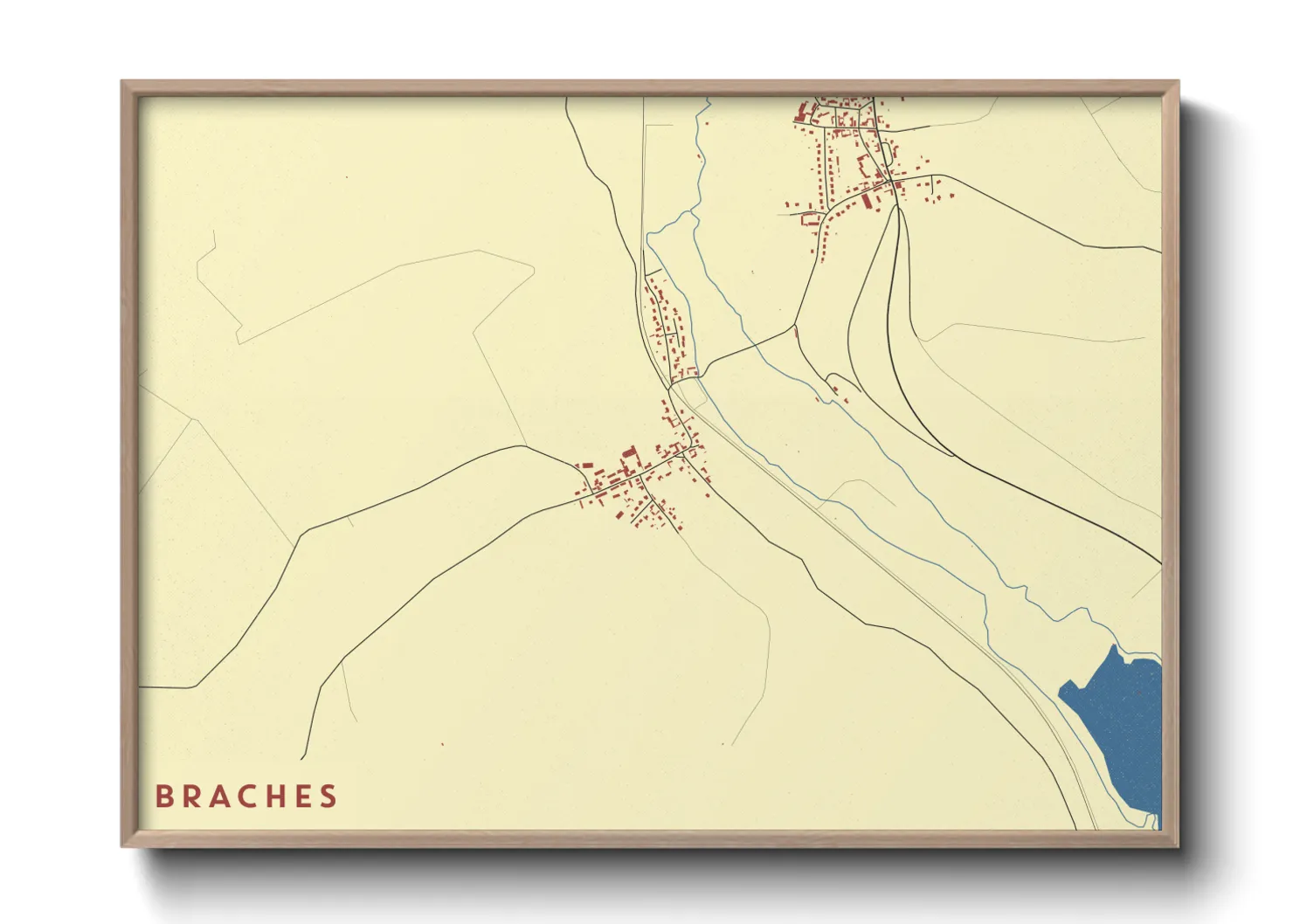 Une affiche de carte sur Braches