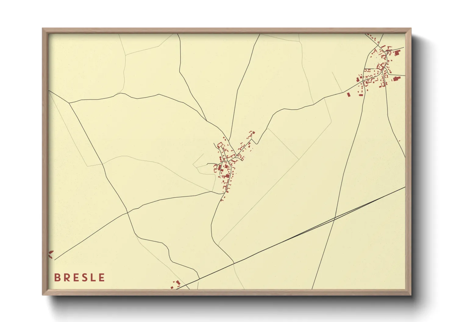 Une affiche de carte sur Bresle