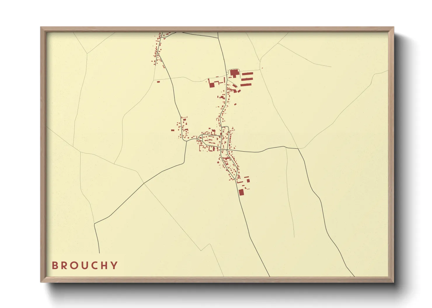 Une affiche de carte sur Brouchy