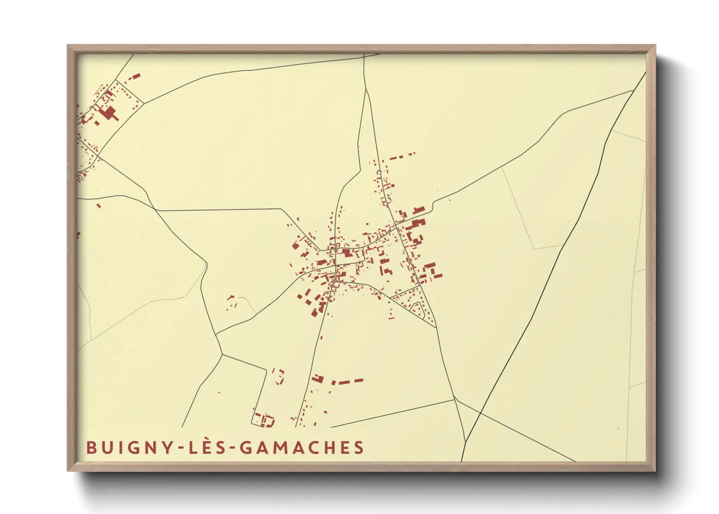 Une affiche de carte sur Buigny-lès-Gamaches