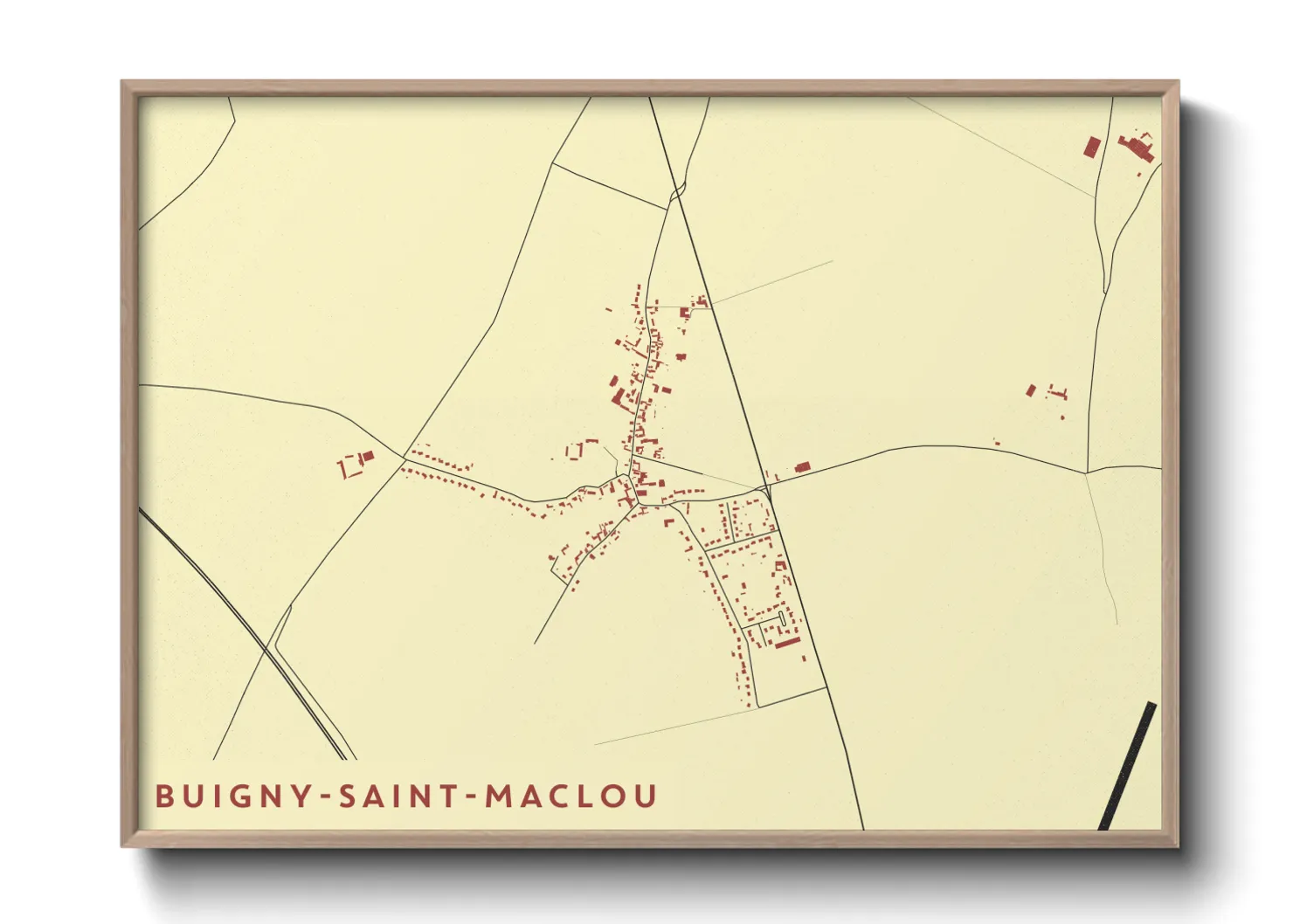 Une affiche de carte sur Buigny-Saint-Maclou
