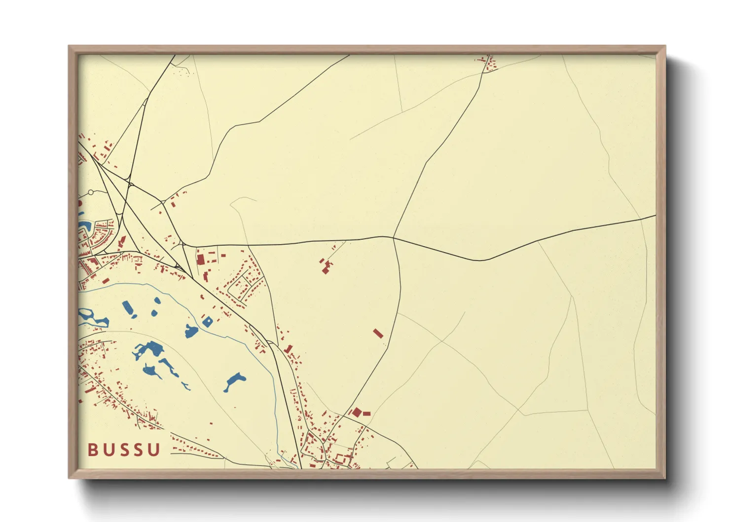 Une affiche de carte sur Bussu