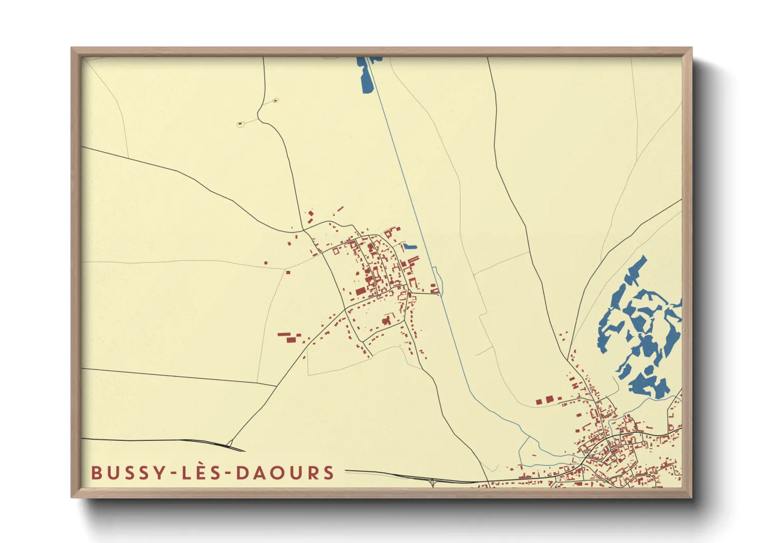 Une affiche de carte sur Bussy-lès-Daours