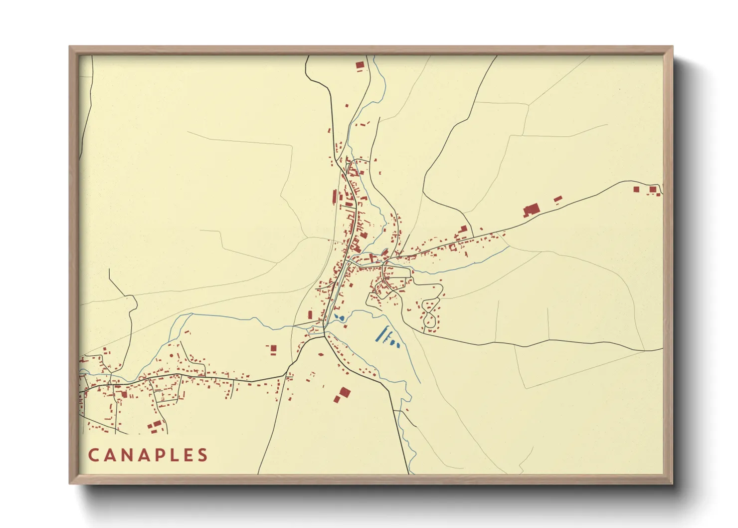 Une affiche de carte sur Canaples
