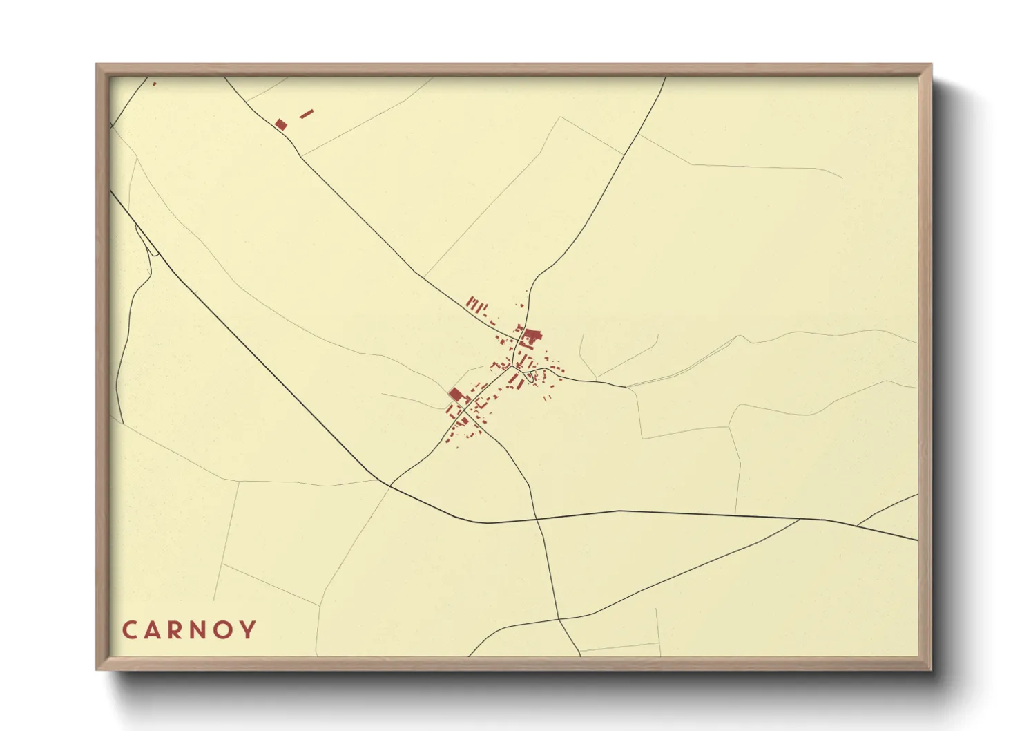 Une affiche de carte sur Carnoy