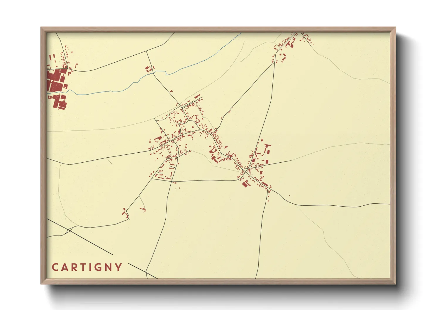 Une affiche de carte sur Cartigny