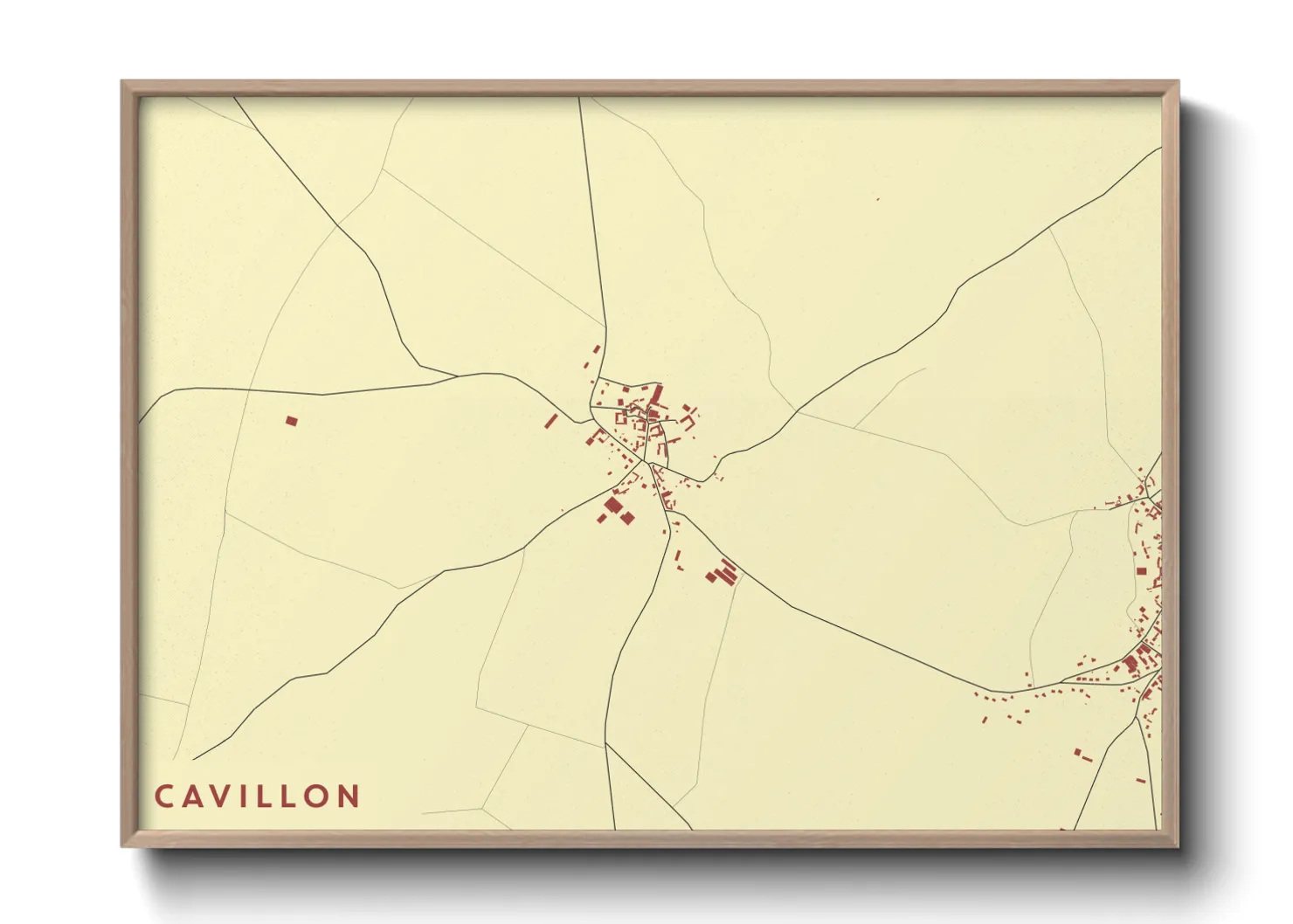 Une affiche de carte sur Cavillon