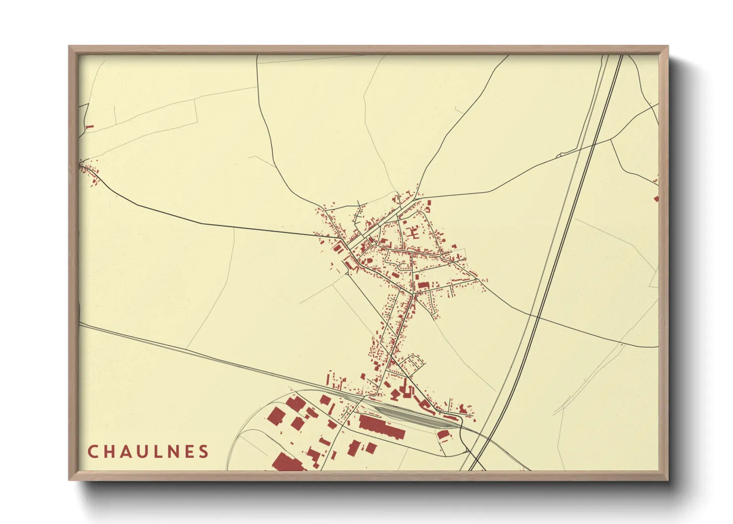 Une affiche de carte sur Chaulnes