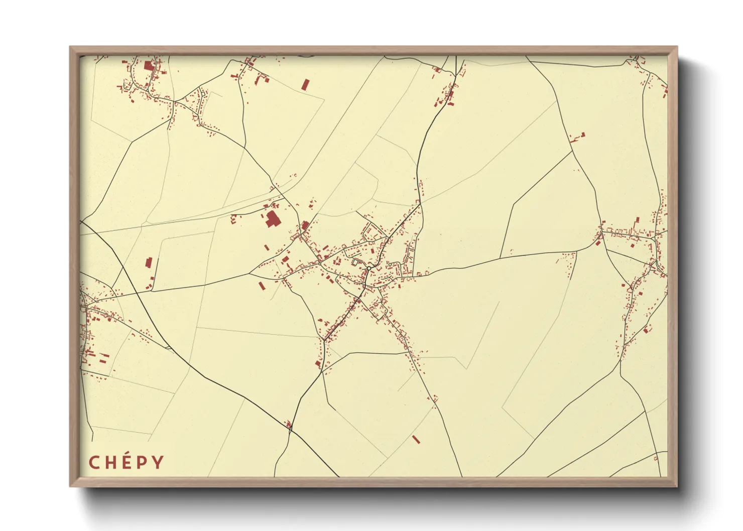 Une affiche de carte sur Chépy