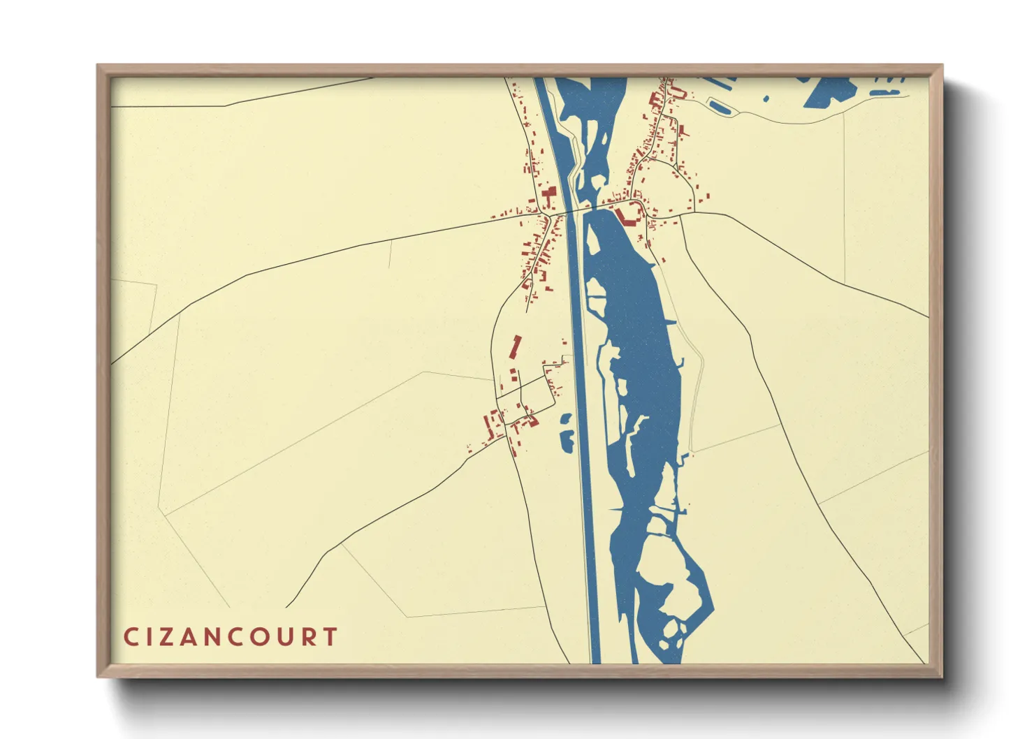 Une affiche de carte sur Cizancourt